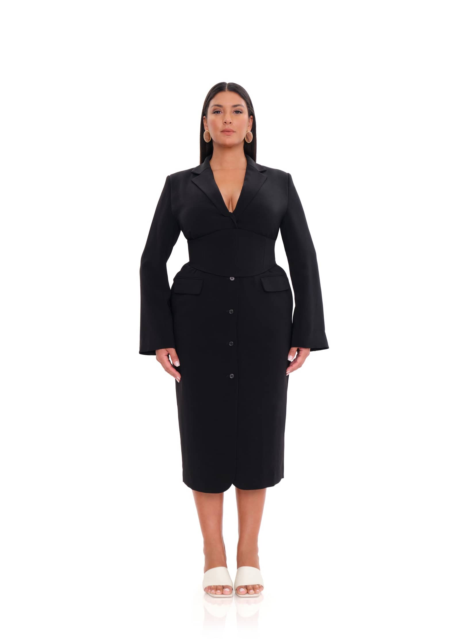 ZIA CORSET BLAZER DRESS - ONYX made by Andrea Iyamah