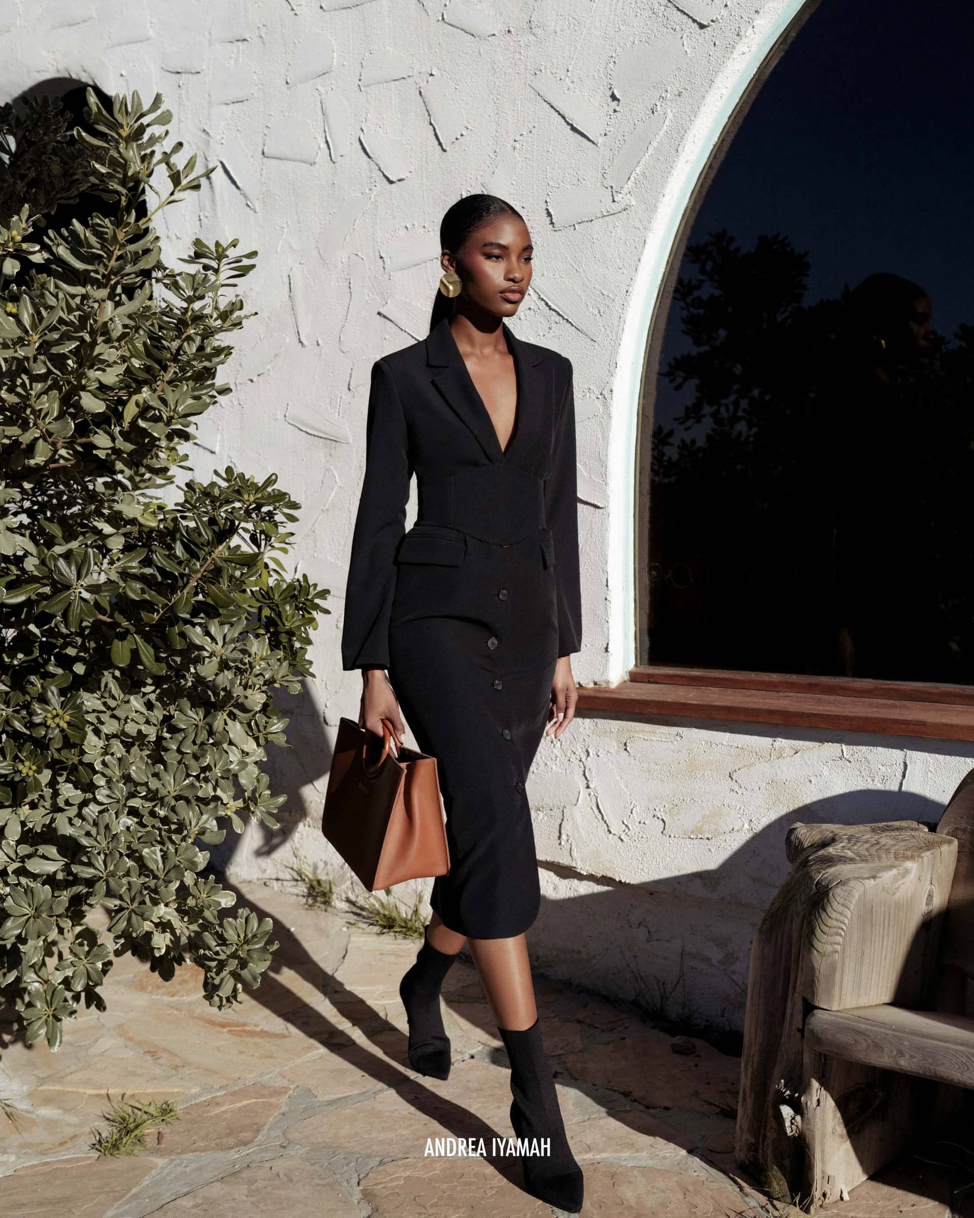 ZIA CORSET BLAZER DRESS - ONYX made by Andrea Iyamah