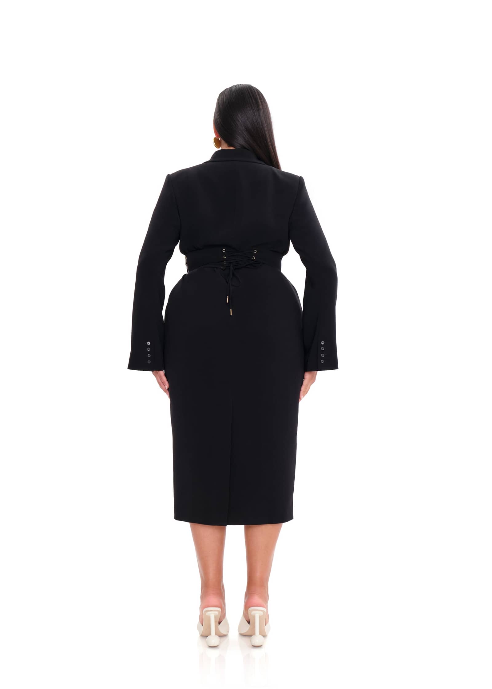 ZIA CORSET BLAZER DRESS - ONYX made by Andrea Iyamah