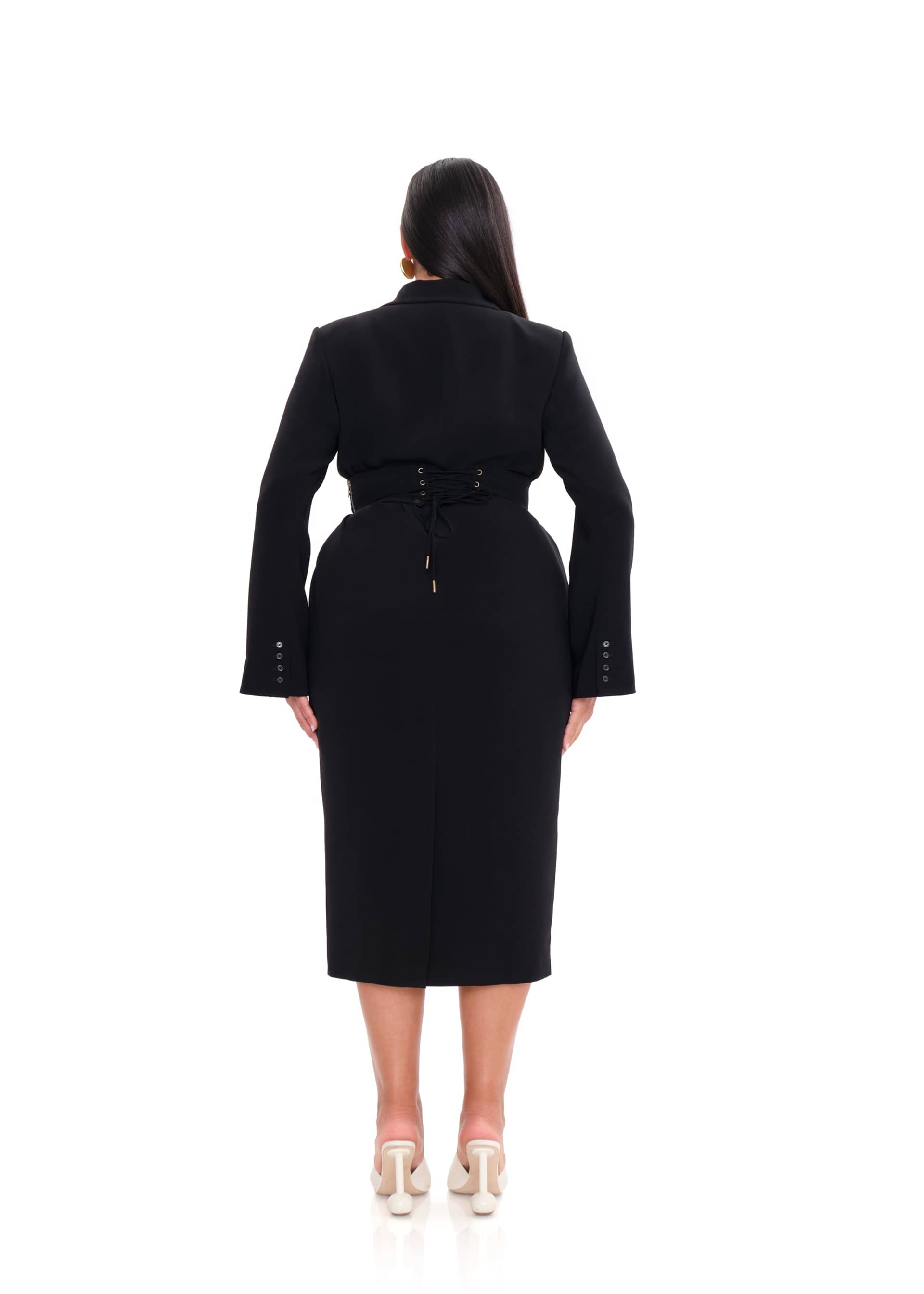 ZIA CORSET BLAZER DRESS - ONYX made by Andrea Iyamah