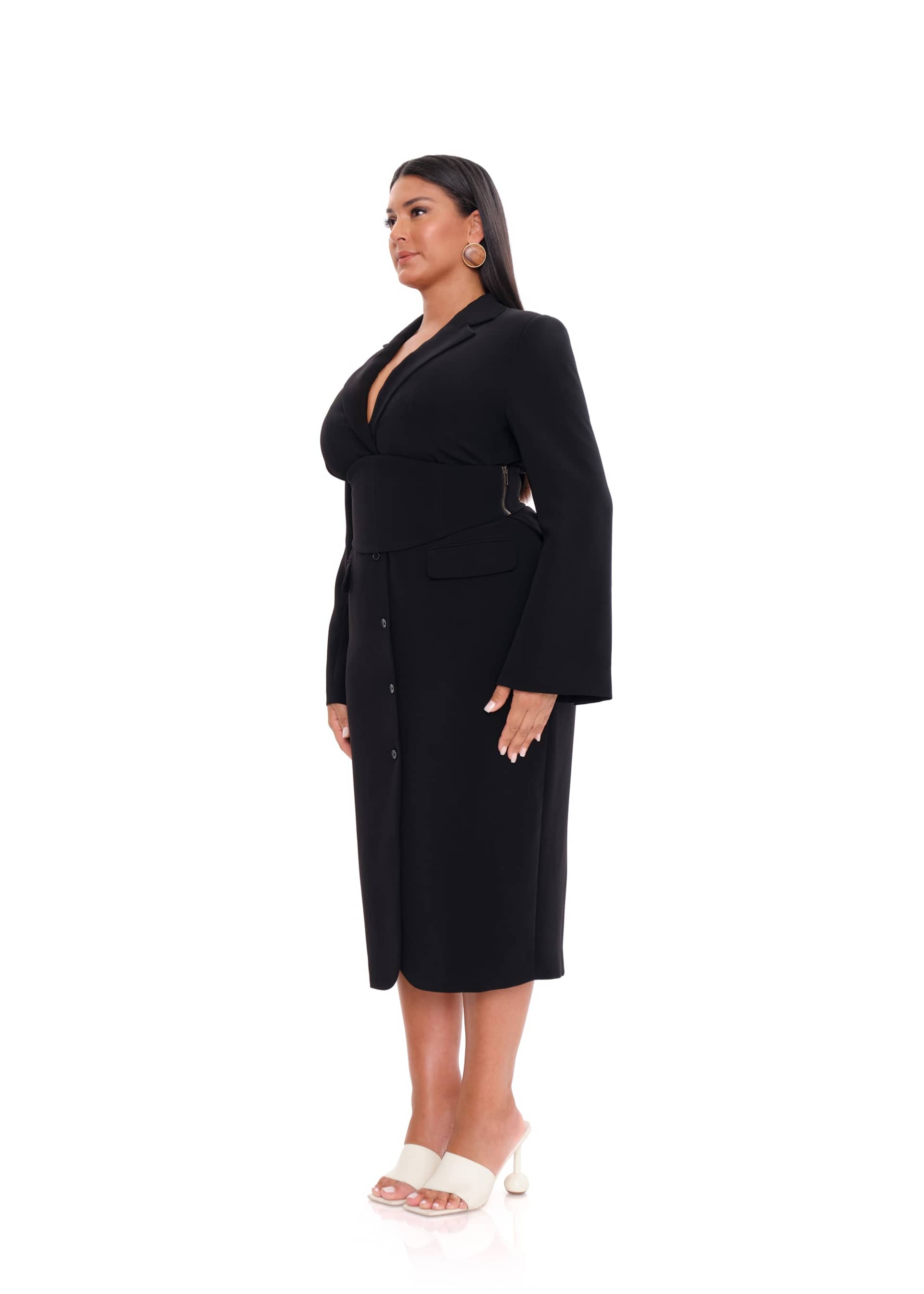 ZIA CORSET BLAZER DRESS - ONYX made by Andrea Iyamah