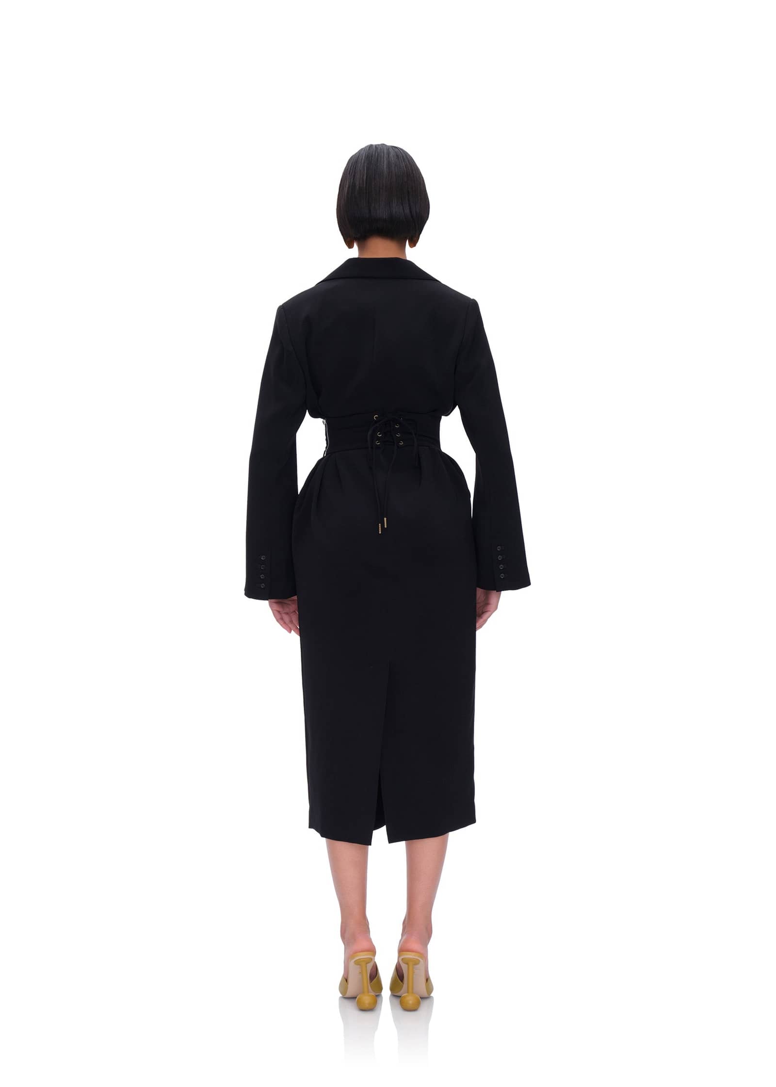 ZIA CORSET BLAZER DRESS - ONYX made by Andrea Iyamah