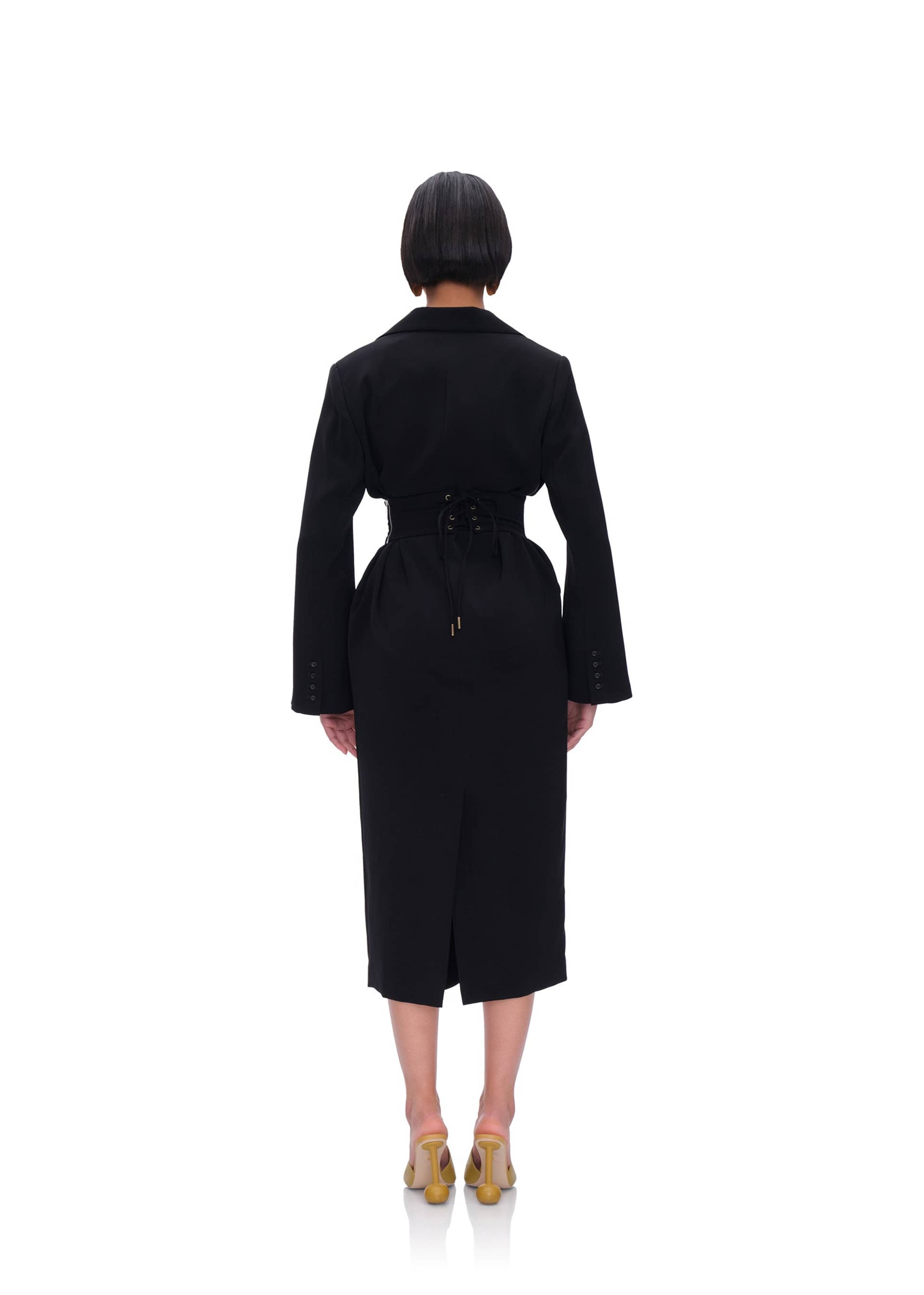 ZIA CORSET BLAZER DRESS - ONYX made by Andrea Iyamah