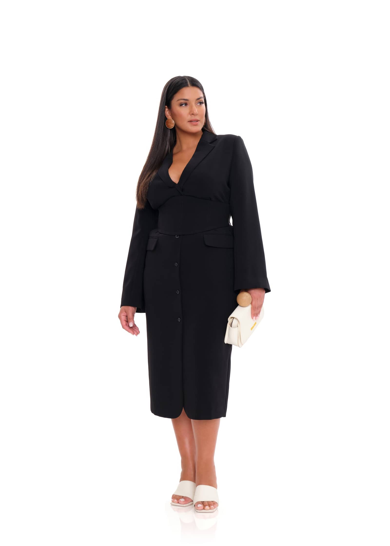 ZIA CORSET BLAZER DRESS - ONYX made by Andrea Iyamah