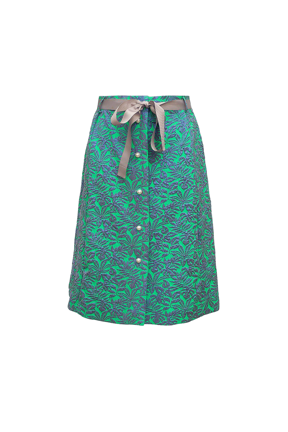 Multicolor skirt with pearl buttons made by ANDREEVA