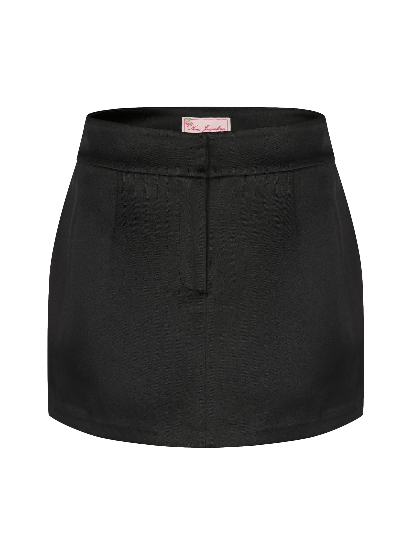 Elle Satin Mini Skirt (Black) (Final Sale) in Black made by Nana Jacqueline