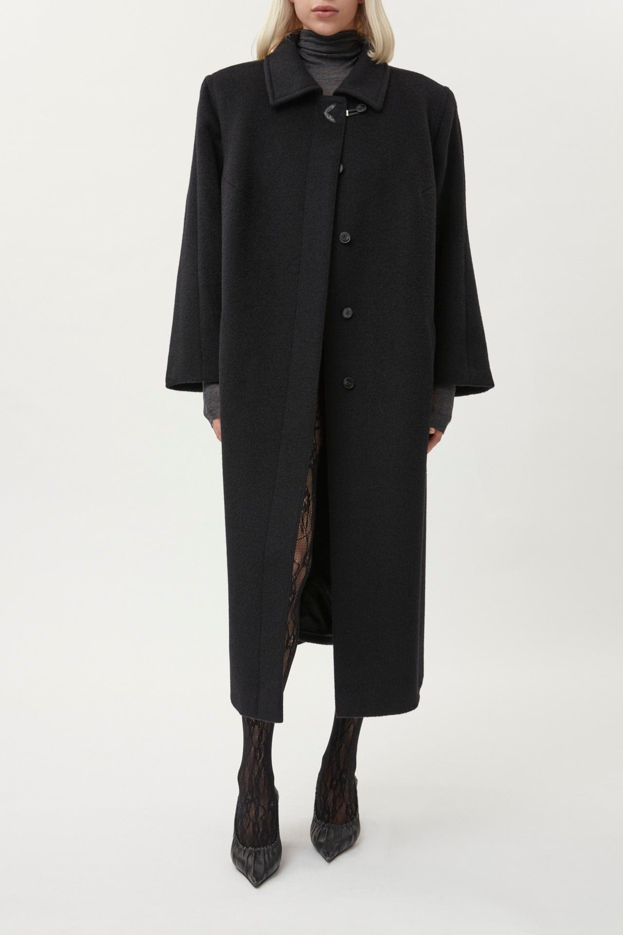 Wool Coat Sharp Long made by Gemme Collective