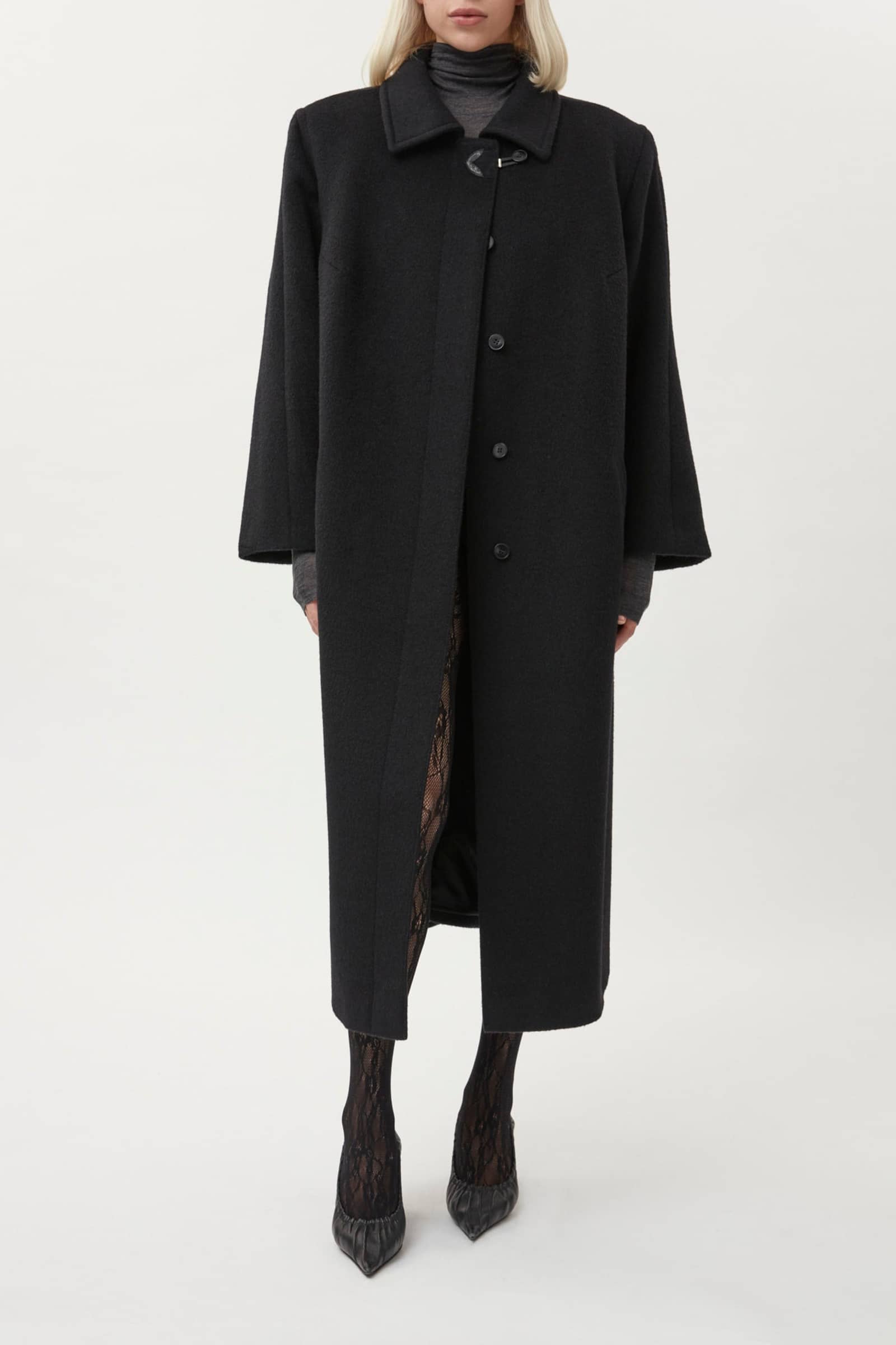 Wool Coat Sharp Long made by Gemme Collective