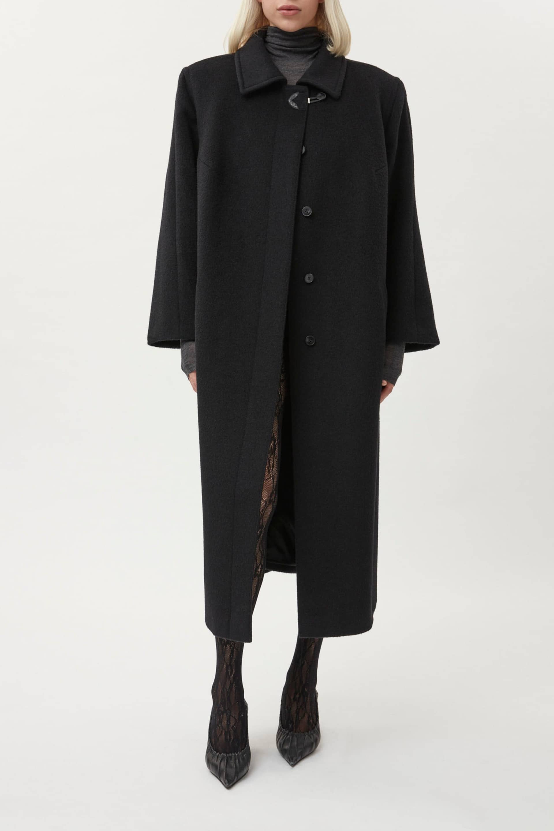 Wool Coat Sharp Long made by Gemme Collective