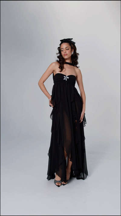 Mariah Dress (Black) in Black made by Nana Jacqueline