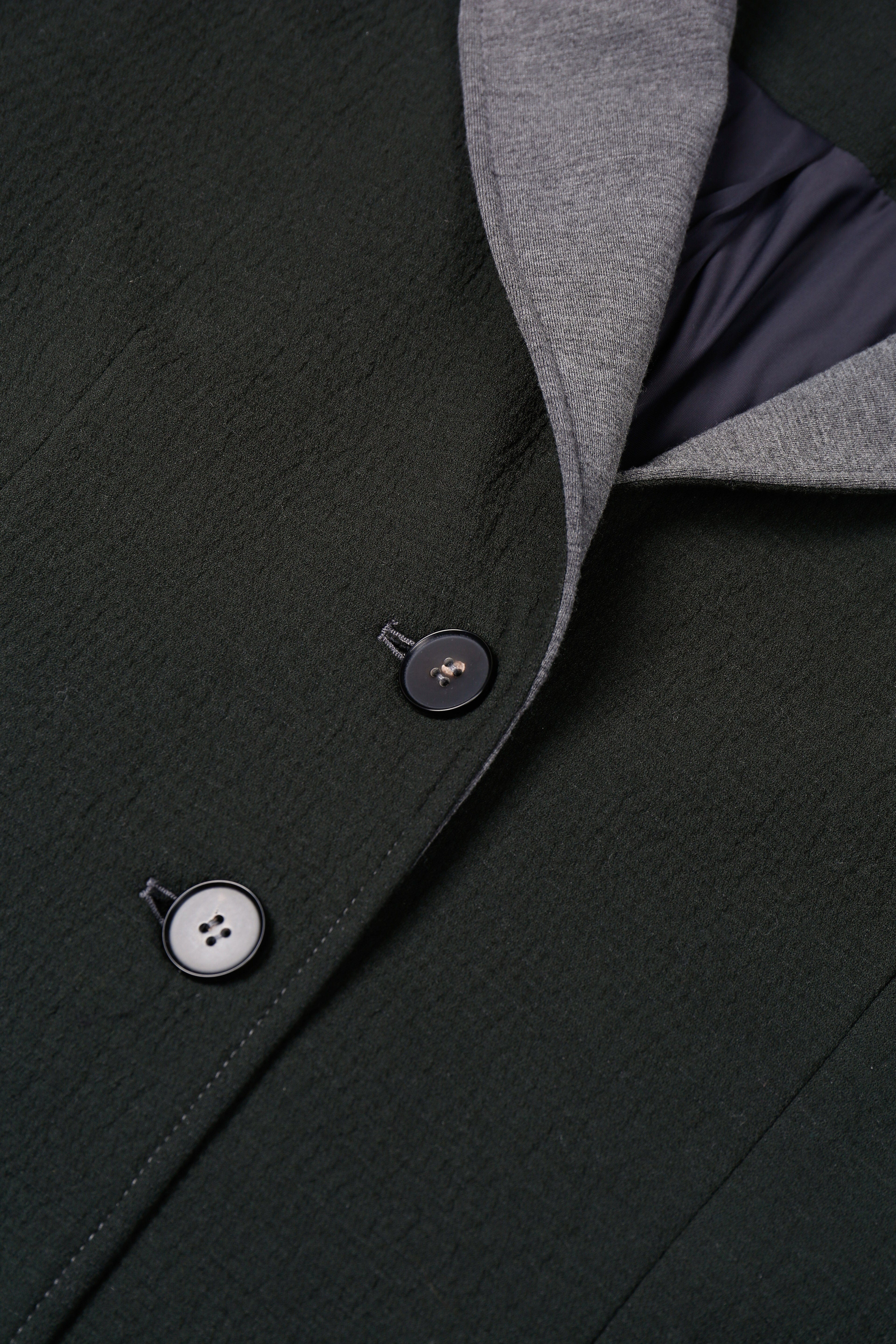 LONG COAT WITH CONTRAST COLLAR IN BLACK made by YIBRI