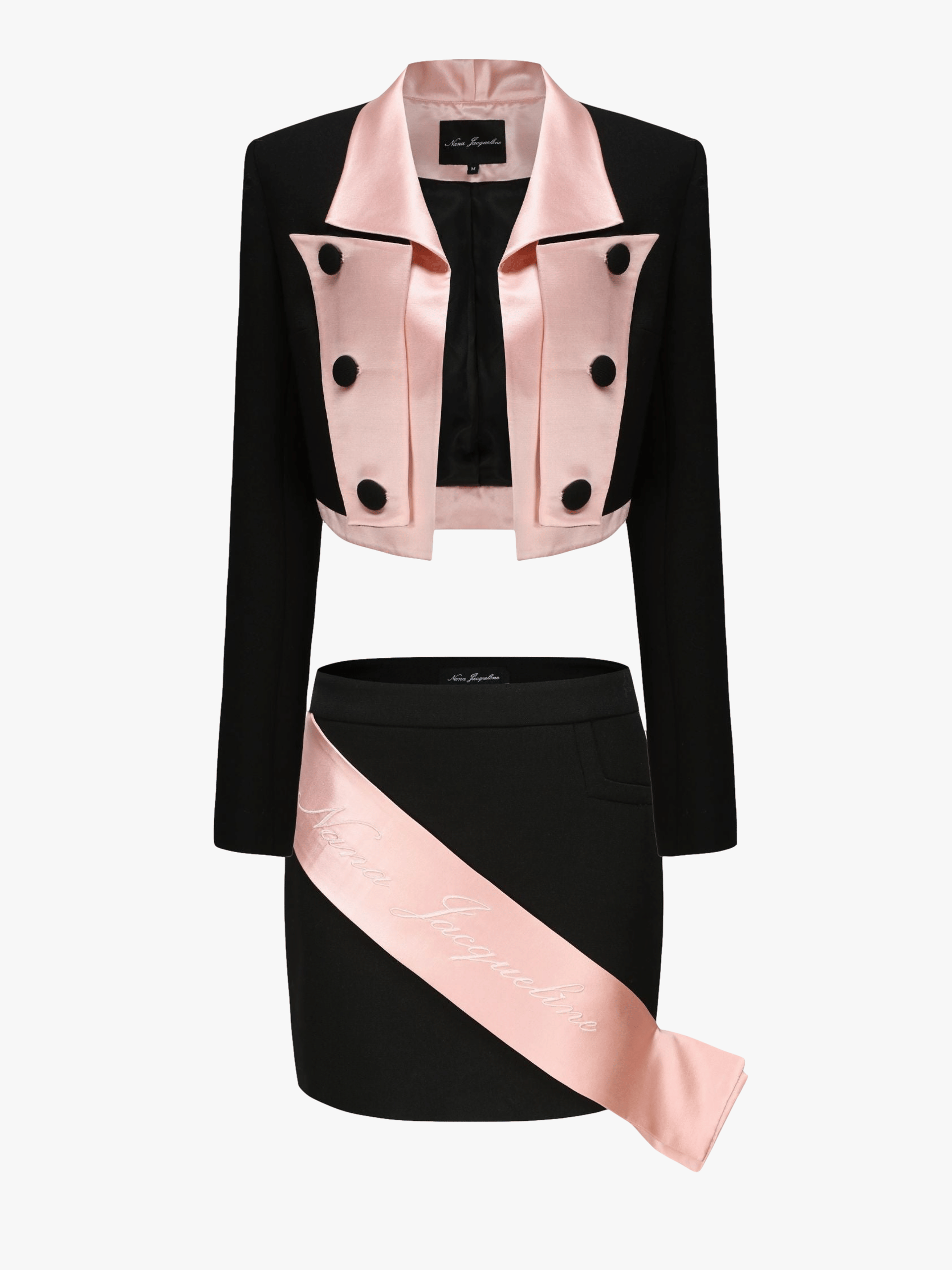 Ella Skirt Suit Set in Black made by Nana Jacqueline