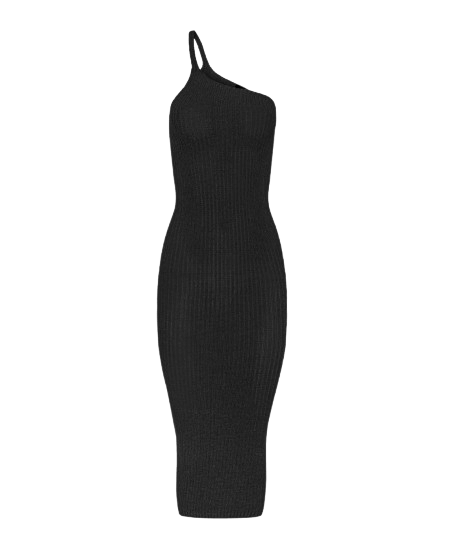 BLACK KNITTED DRESS made by BENU Studio