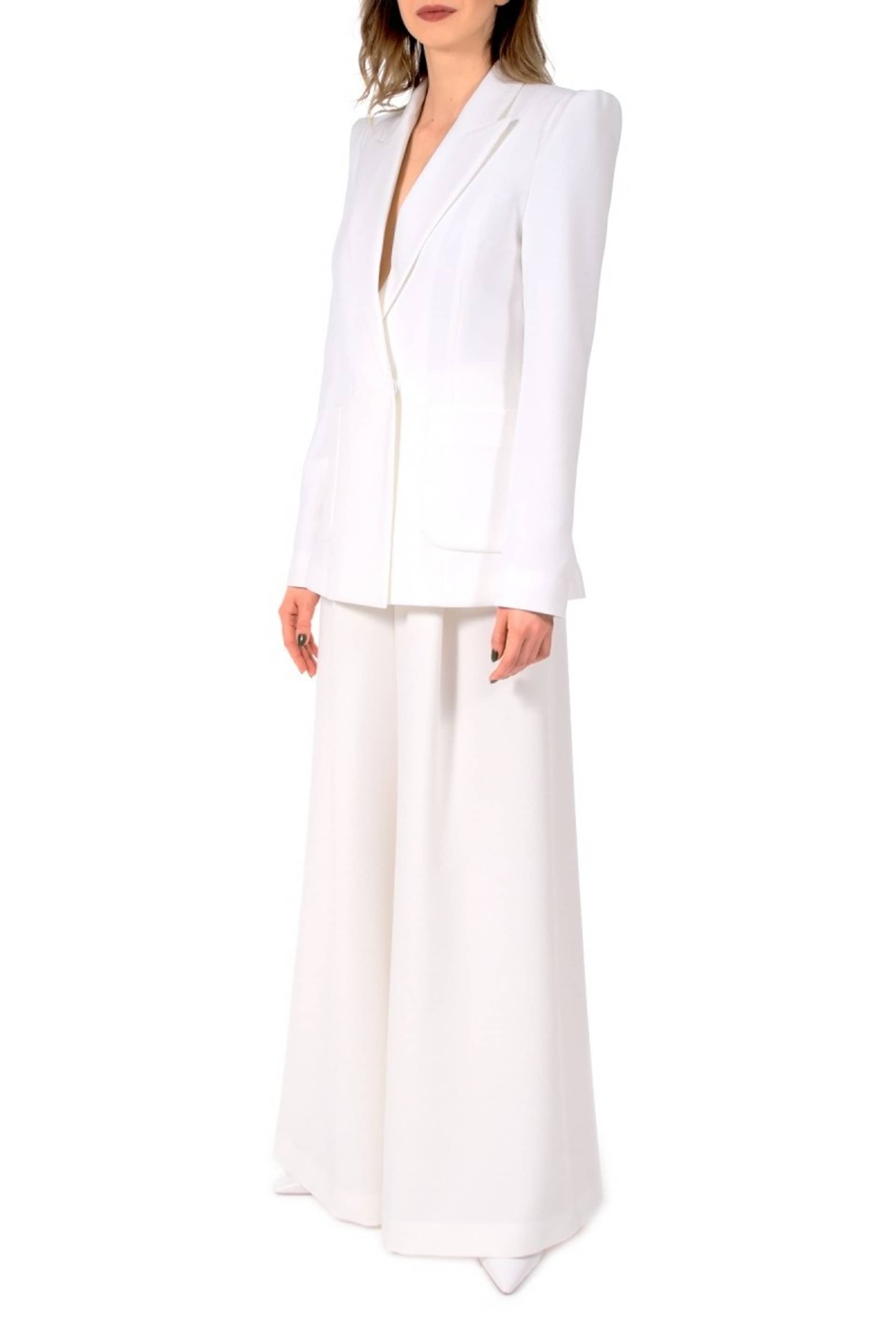 Blazer Samantha Cloud Dancer in White made by HALEWSKI
