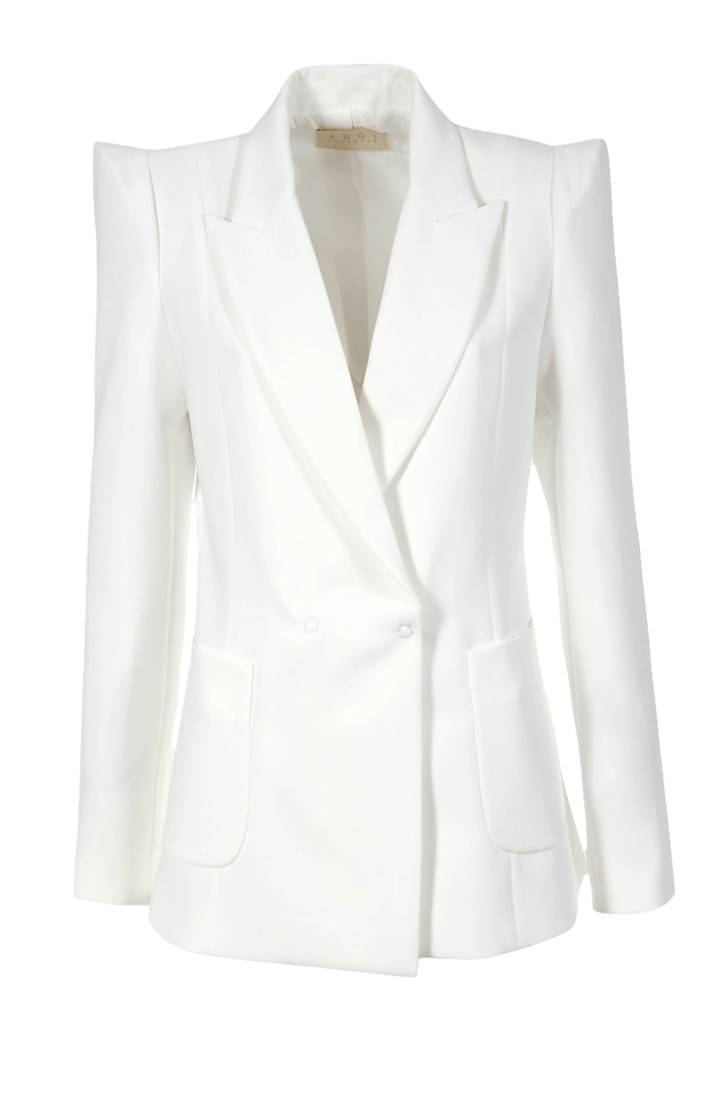 Blazer Samantha Cloud Dancer in White made by HALEWSKI