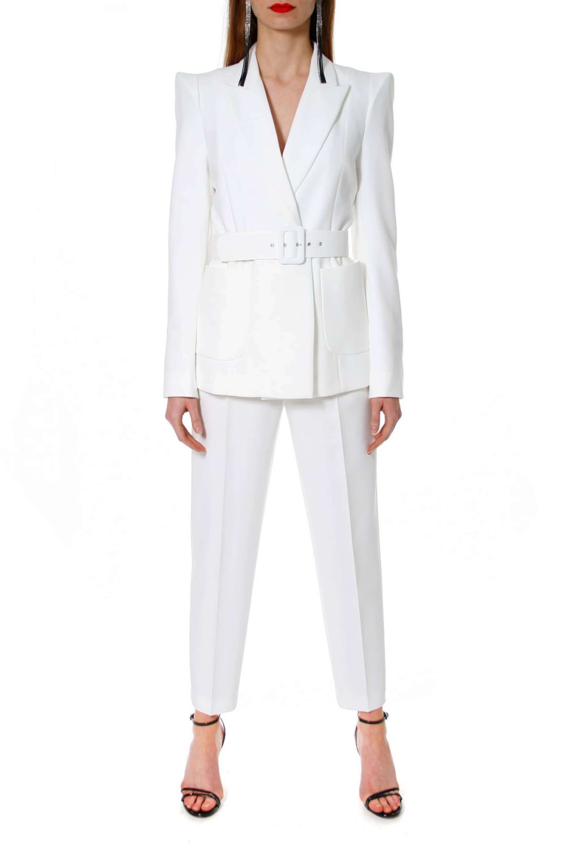 Blazer Samantha Cloud Dancer in White made by HALEWSKI