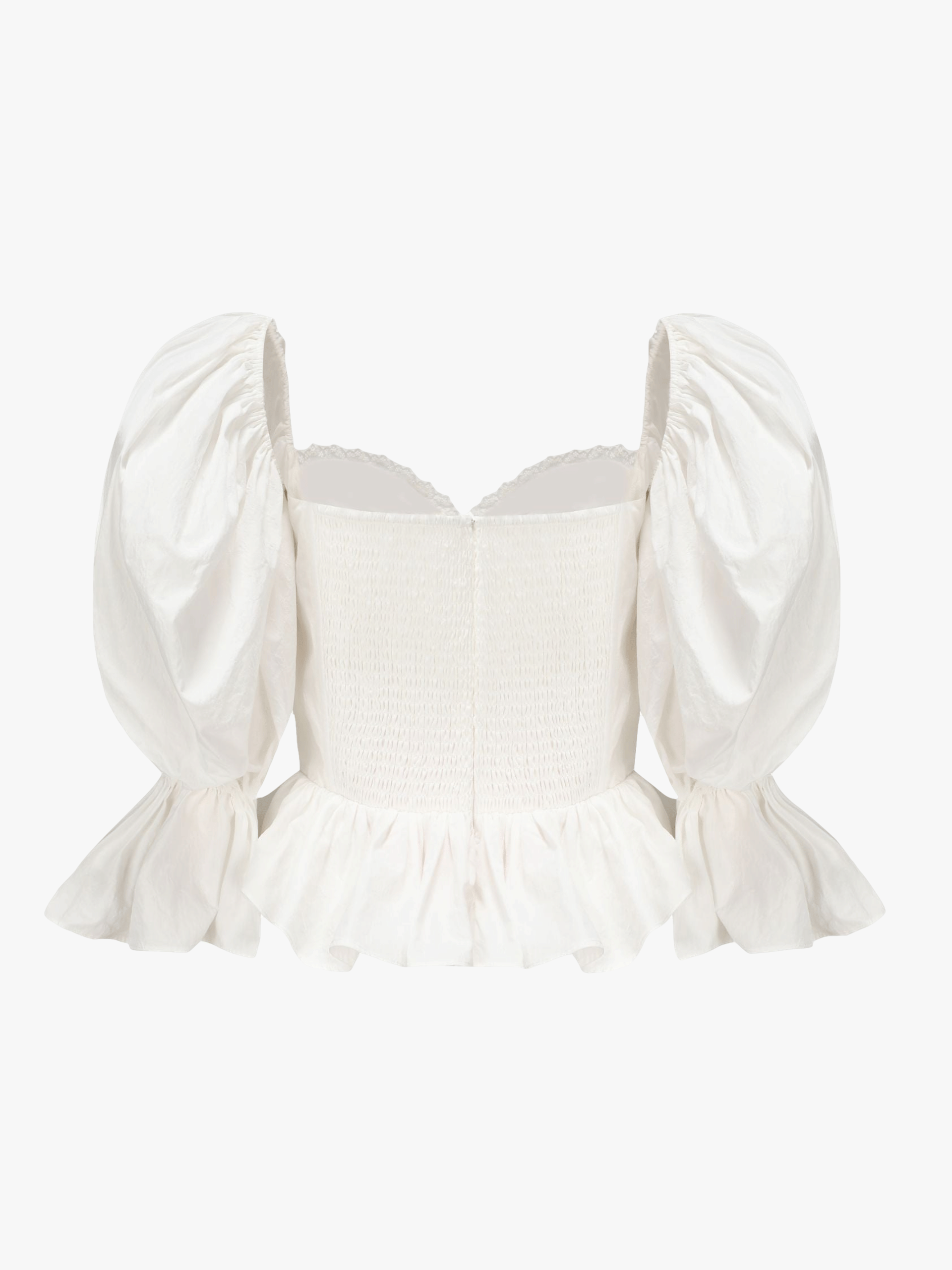 Maddie Lace Top in White made by Nana Jacqueline