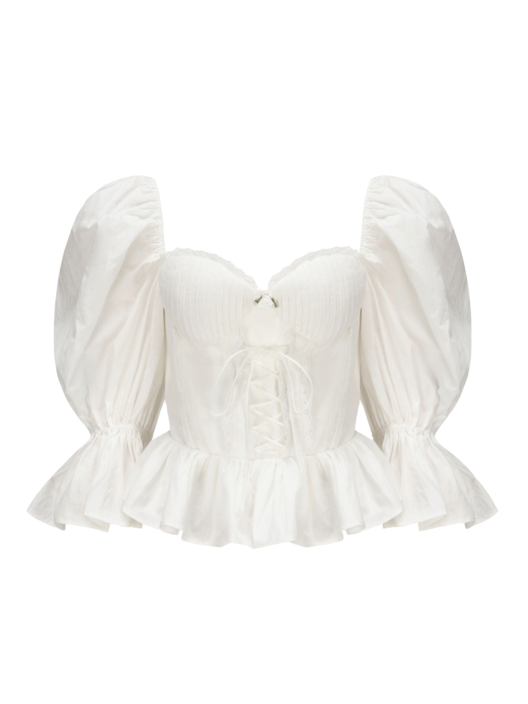 Maddie Lace Top in White made by Nana Jacqueline