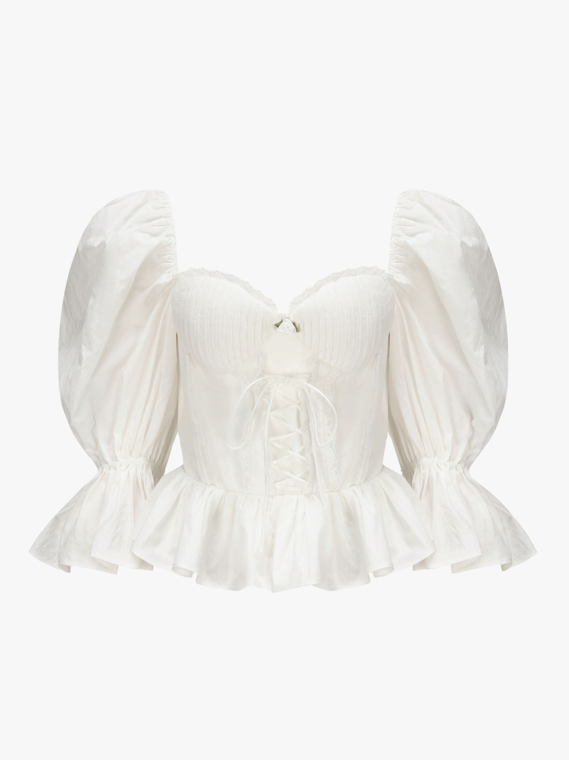 Maddie Lace Top in White made by Nana Jacqueline