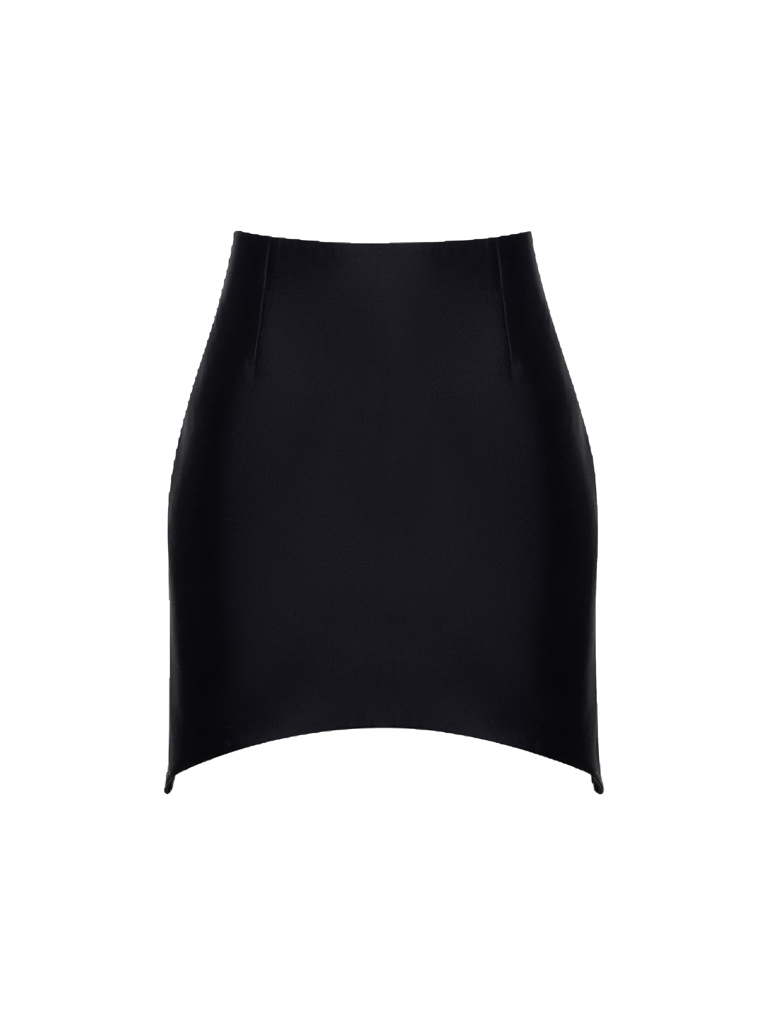 HOURGLASS-HEM SILK AND WOOL-BLEND MINI SKIRT made by NDS The Label