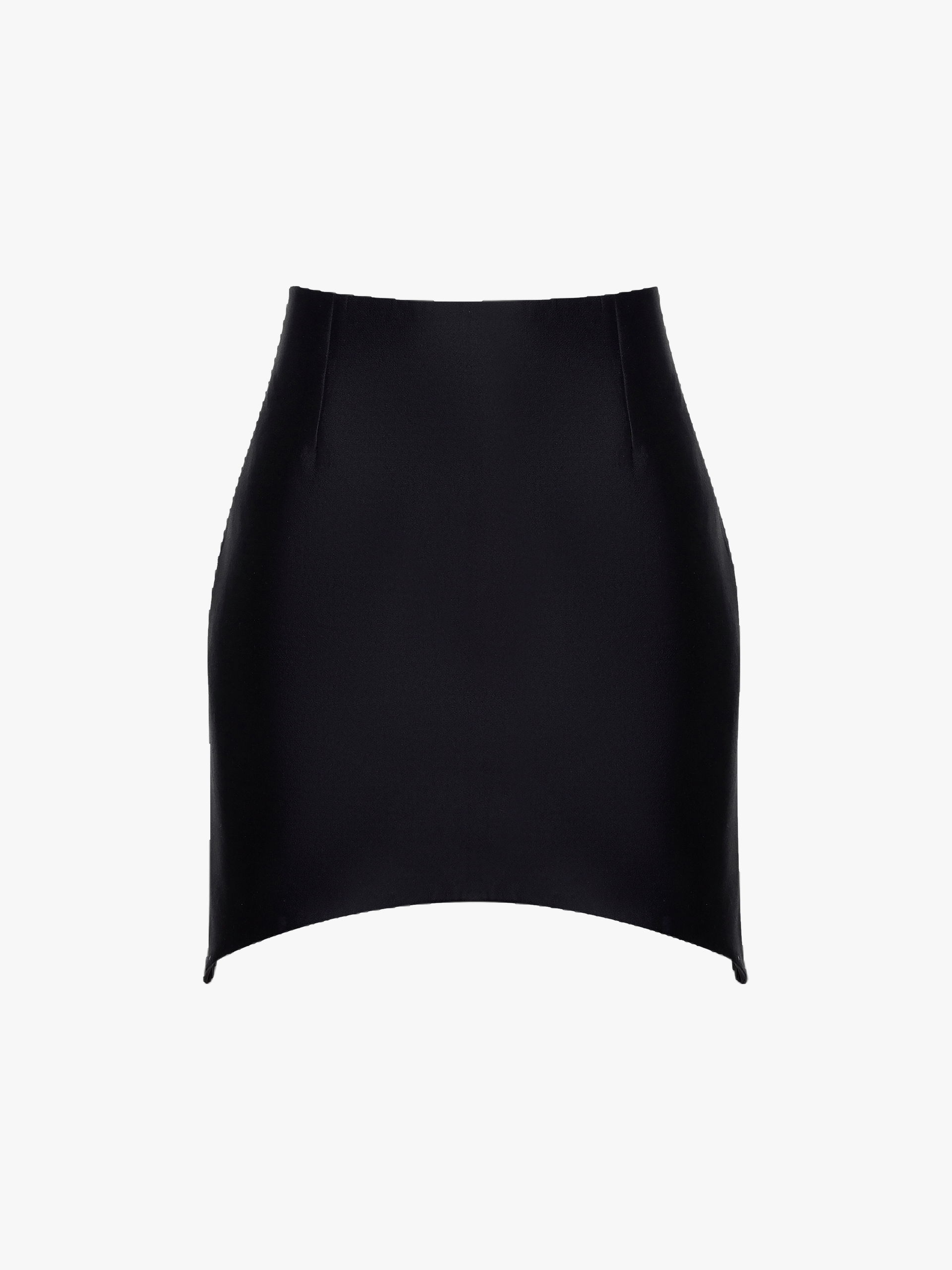 HOURGLASS-HEM SILK AND WOOL-BLEND MINI SKIRT made by NDS The Label