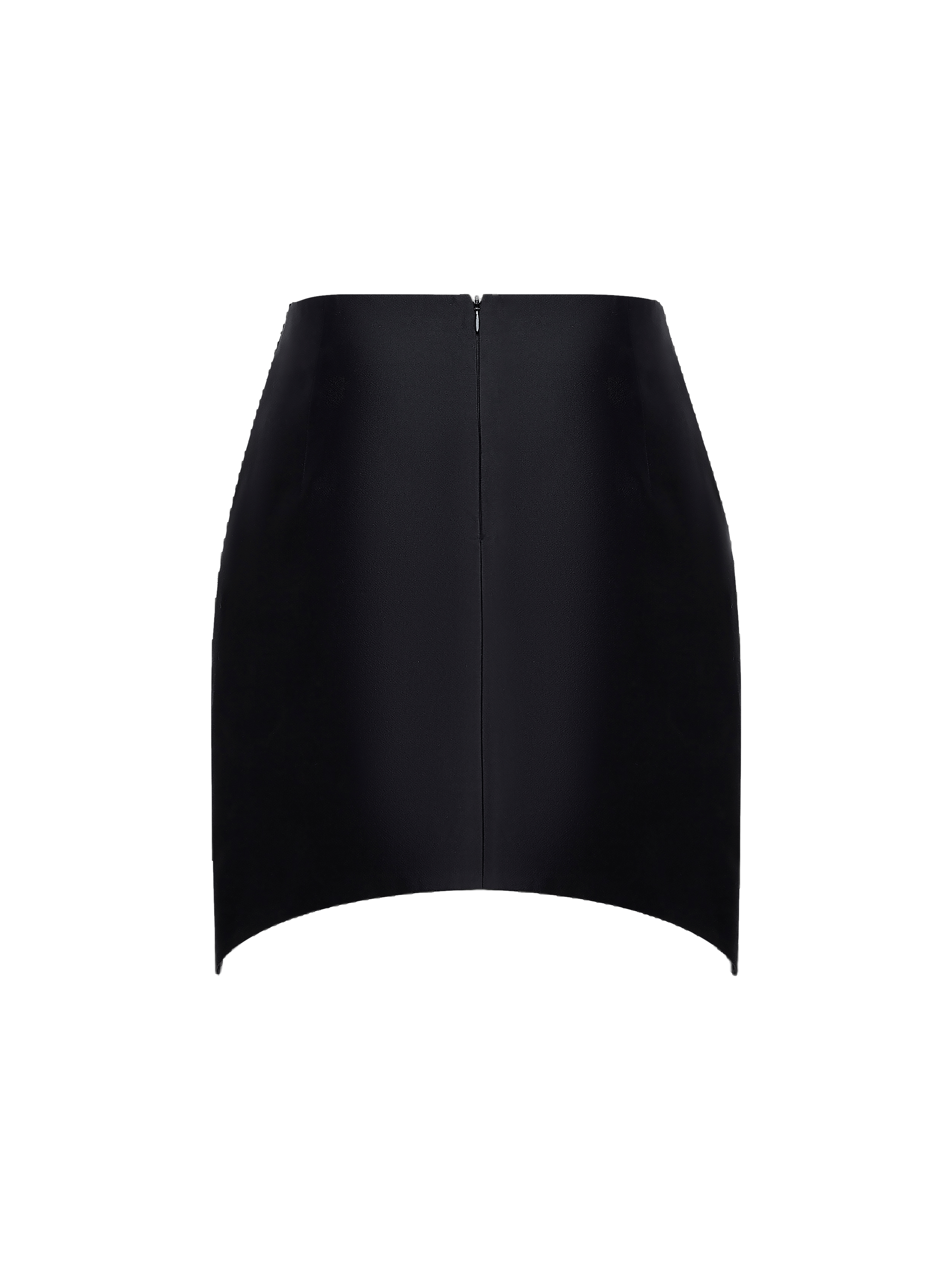 HOURGLASS-HEM SILK AND WOOL-BLEND MINI SKIRT made by NDS The Label