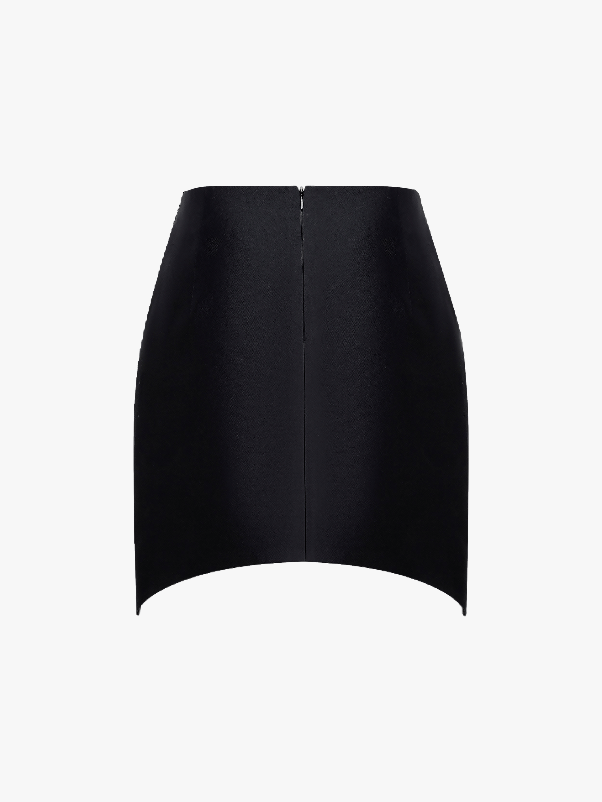 HOURGLASS-HEM SILK AND WOOL-BLEND MINI SKIRT made by NDS The Label