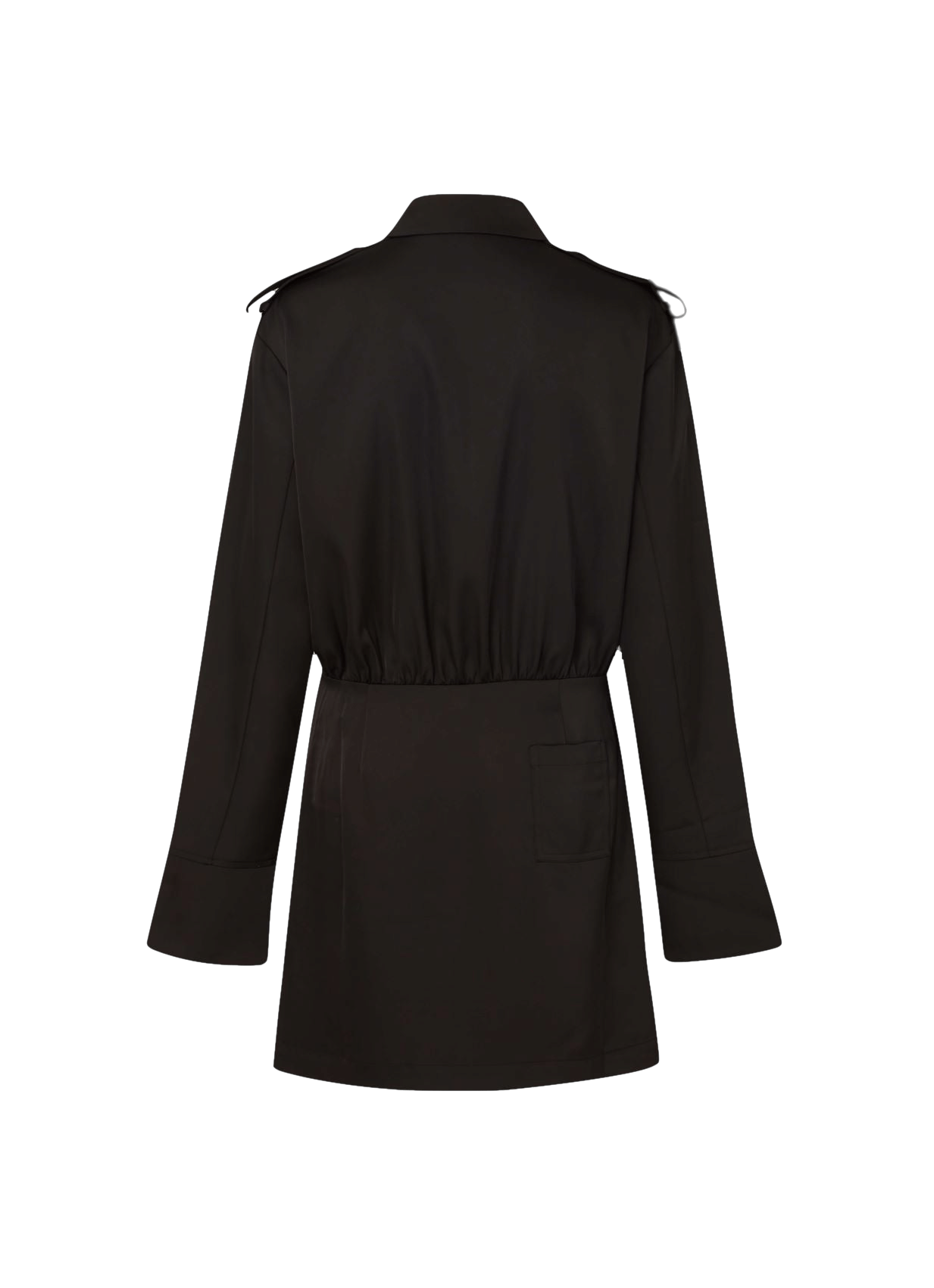 Satin Shirt Dress Black made by CLOEYS