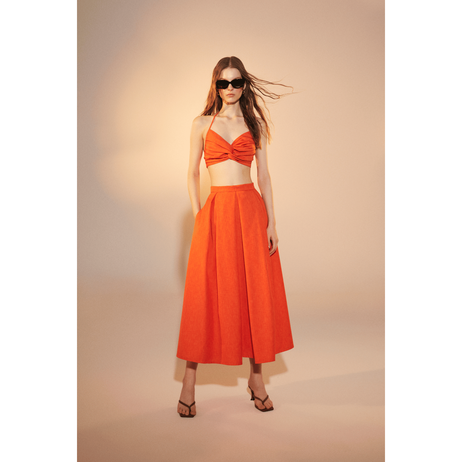 June Top in Spicy Orange in Orange made by Nazli Ceren