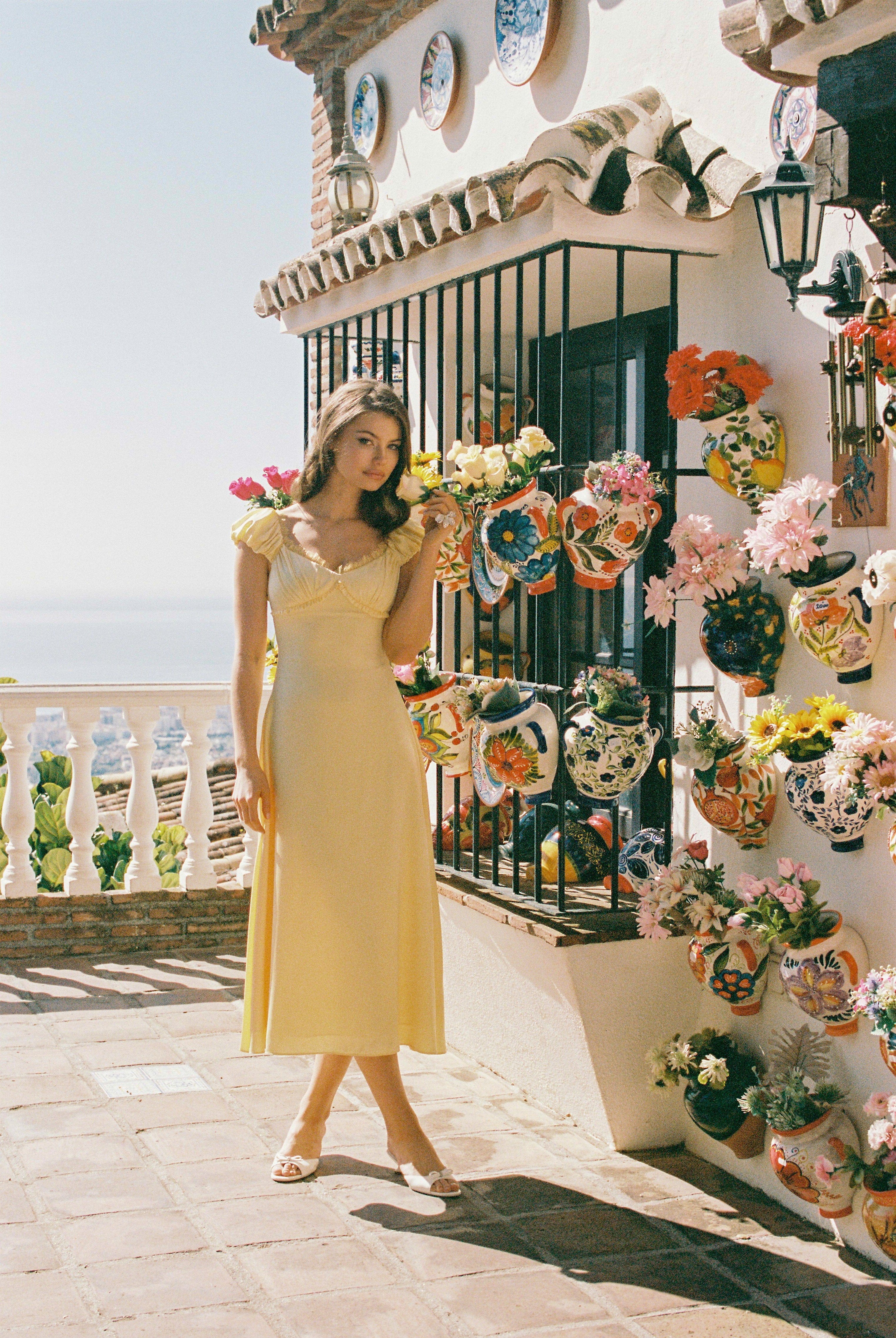 Elara Dress (Yellow) made by Nana Jacqueline