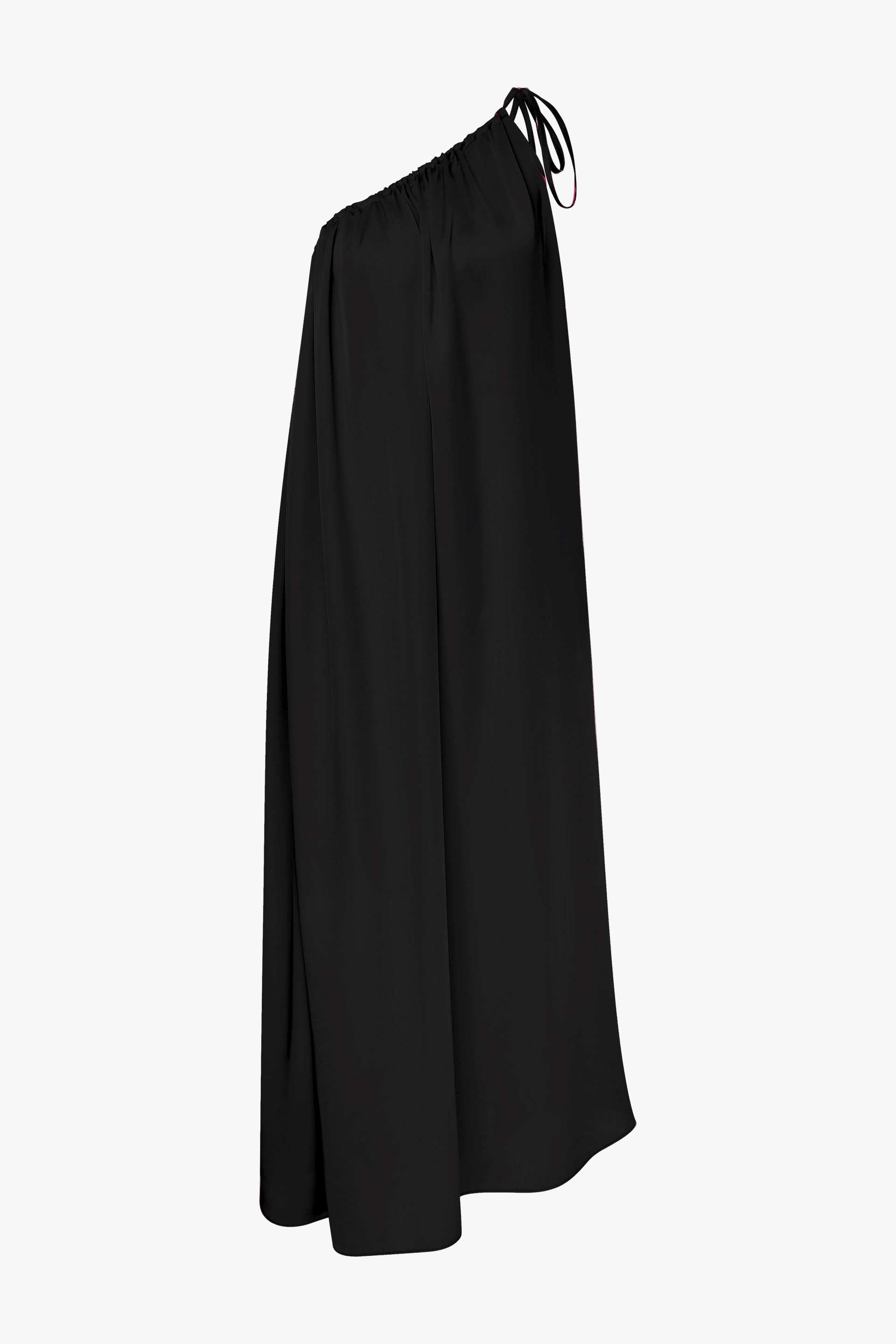 Chrissy One-Shoulder Maxi Dress in Black made by Nazli Ceren