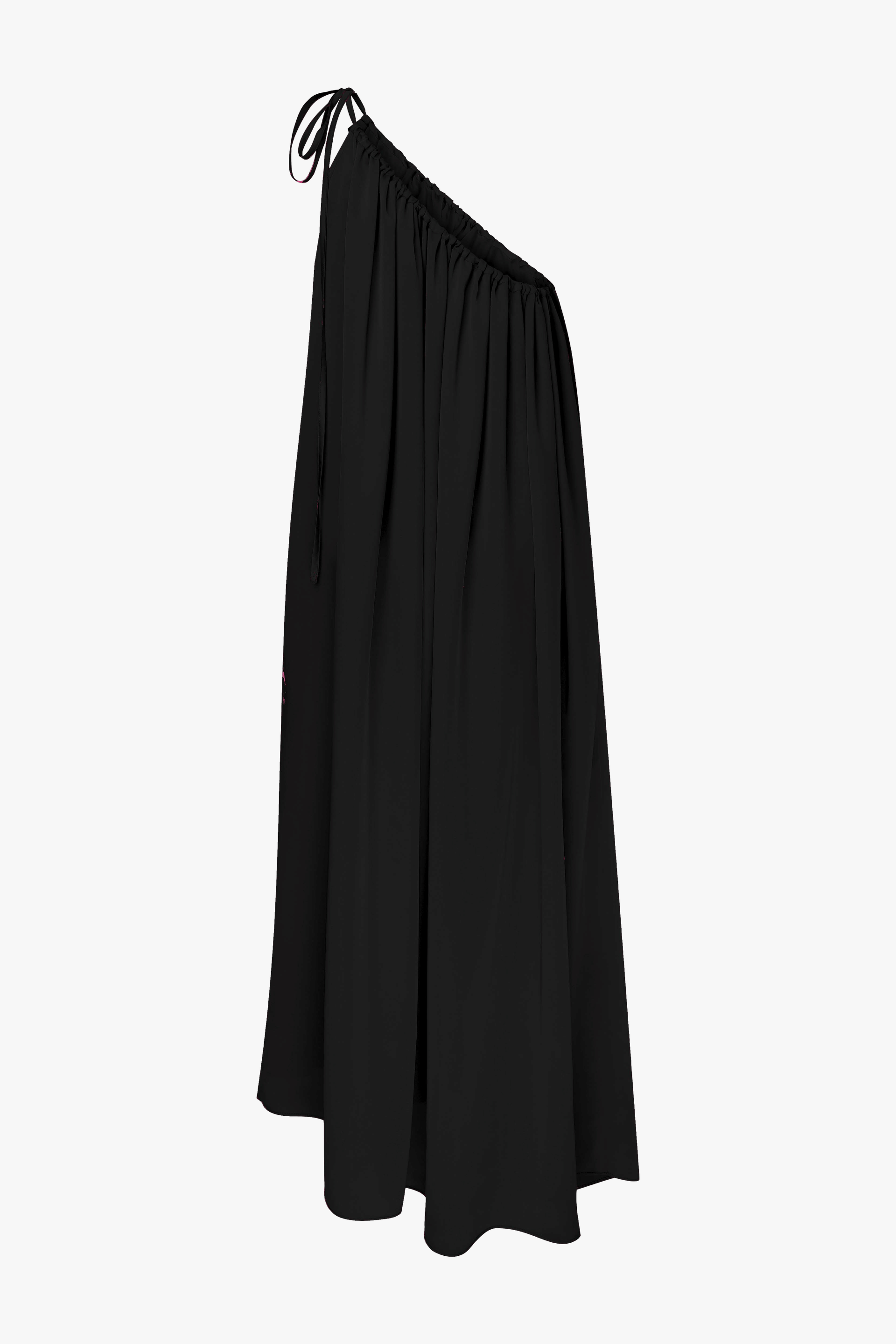 Chrissy One-Shoulder Maxi Dress in Black made by Nazli Ceren