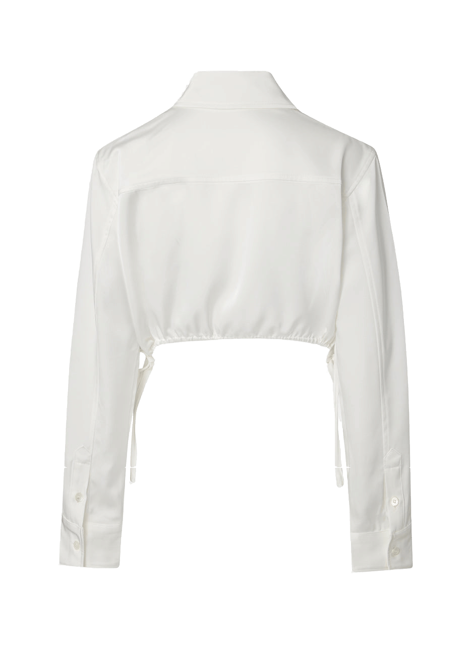 Satin Drawstring Shirt made by CLOEYS