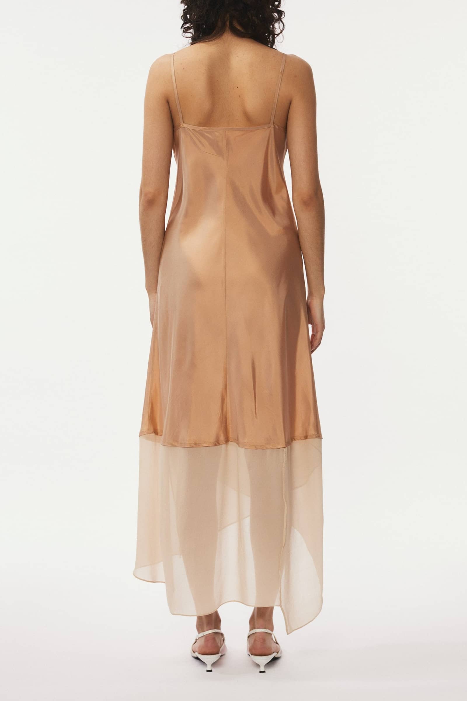 Strap Dress Elongated - Beige made by Gemme Collective