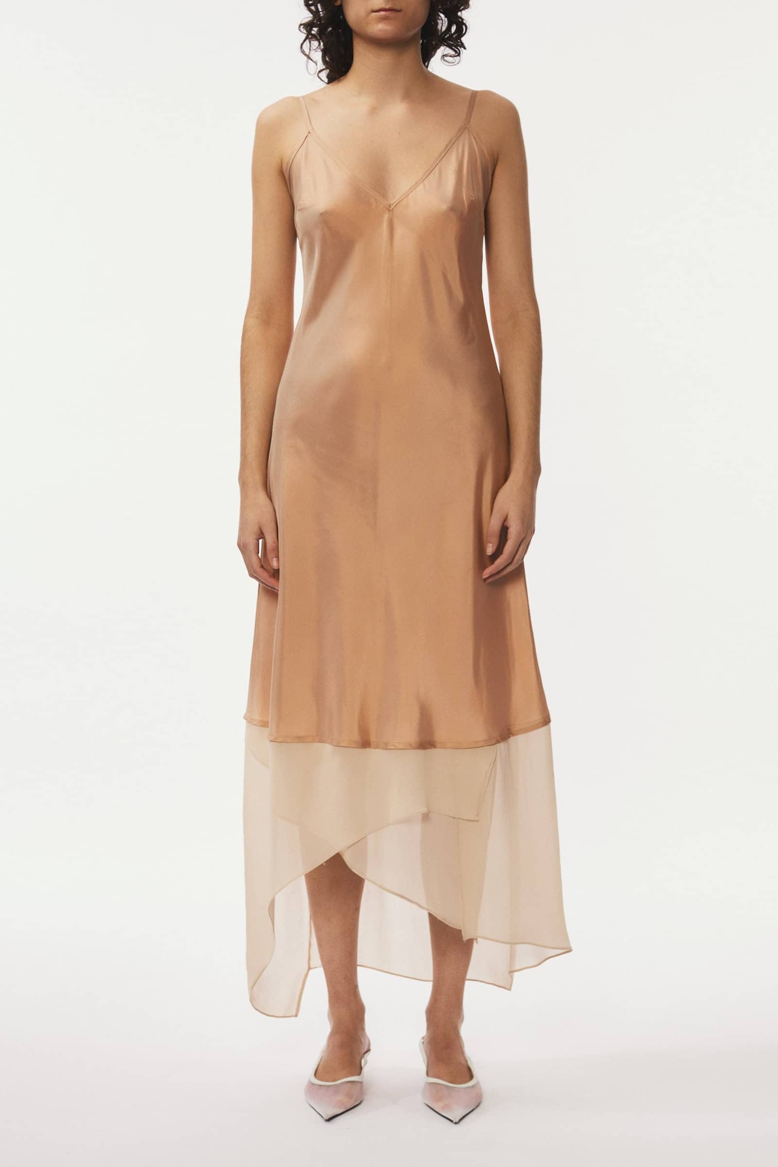 Strap Dress Elongated - Beige made by Gemme Collective