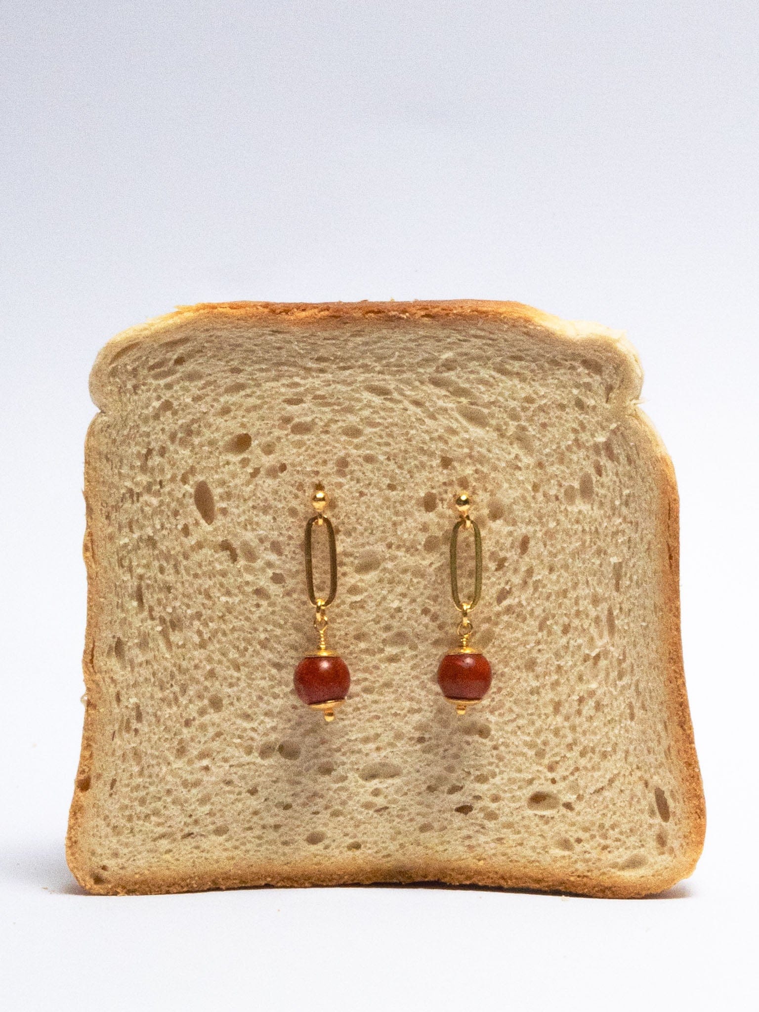 Coral Fireball Earrings made by Eva Remenyi