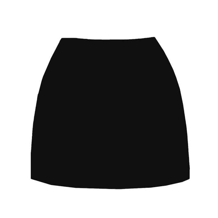 Callie Co-ord Luxe Mini Skirt Black in Black made by Oceanus Swimwear