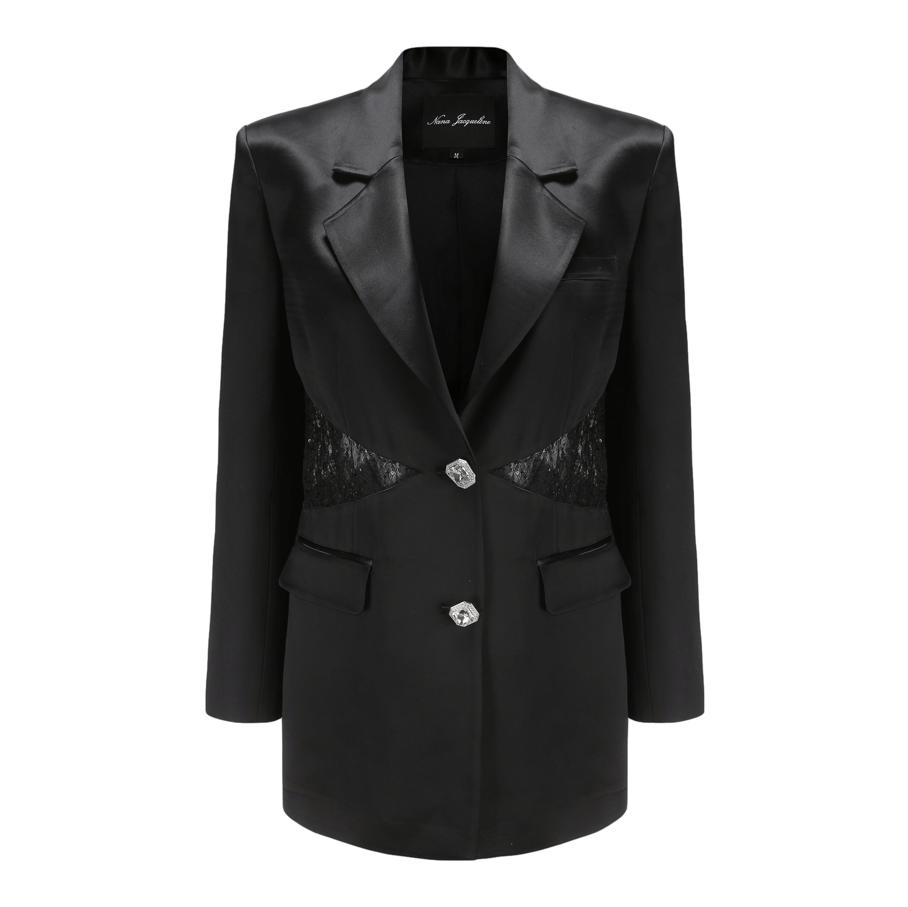 Black Liliana Blazer in Black made by Nana Jacqueline