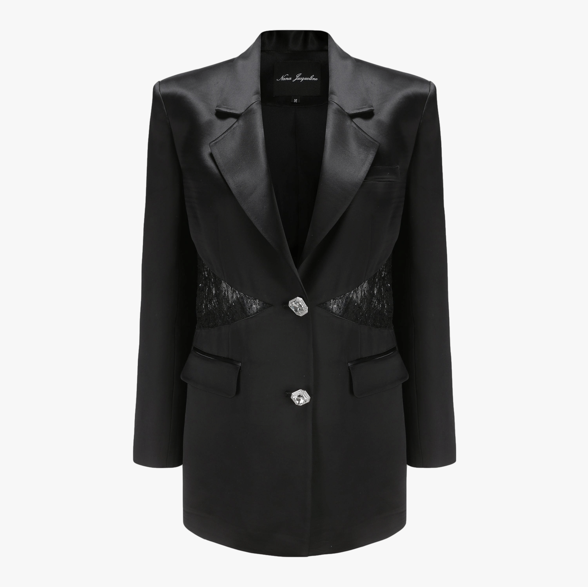 Black Liliana Blazer in Black made by Nana Jacqueline