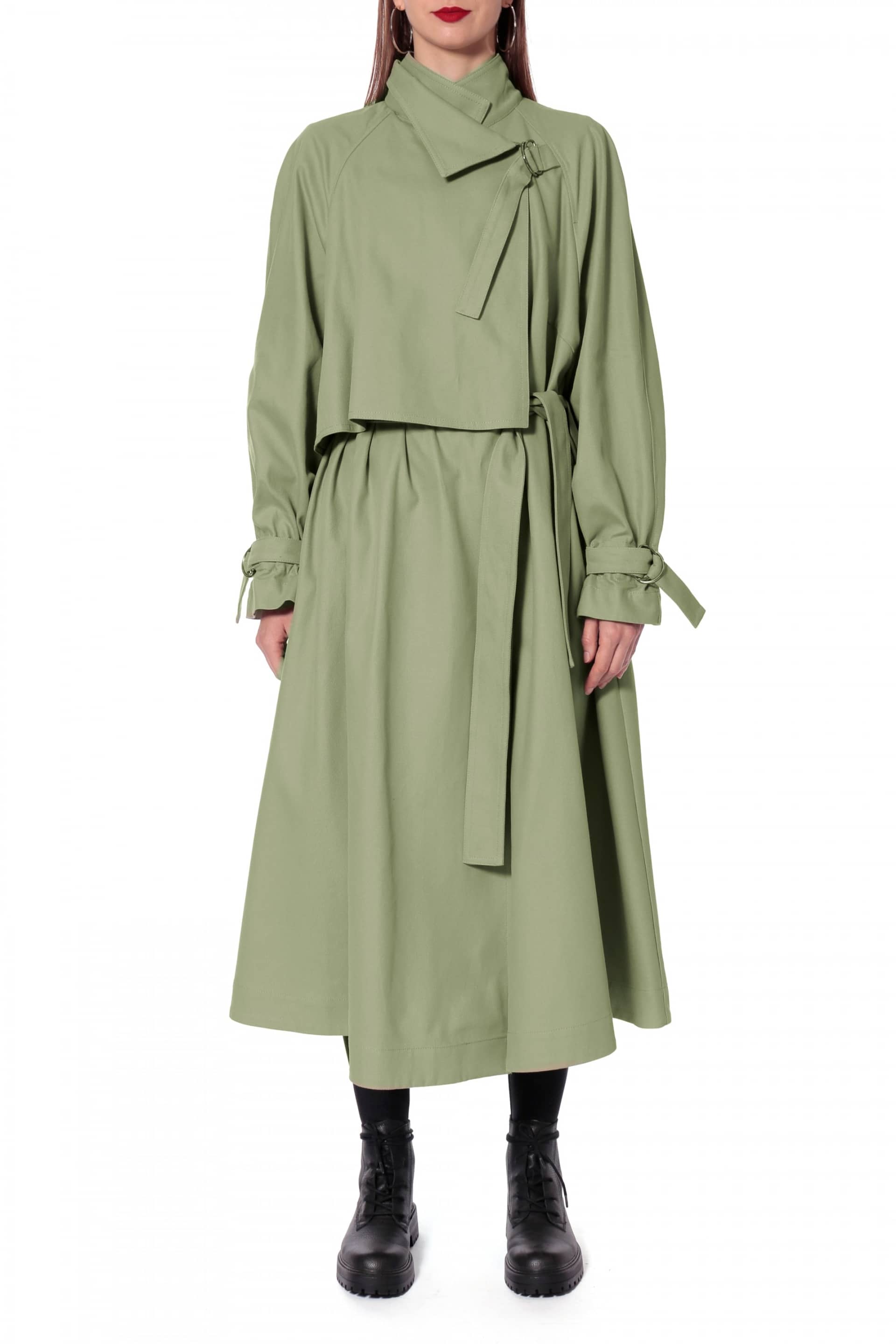 Trench Rosemary Sage Green made by HALEWSKI