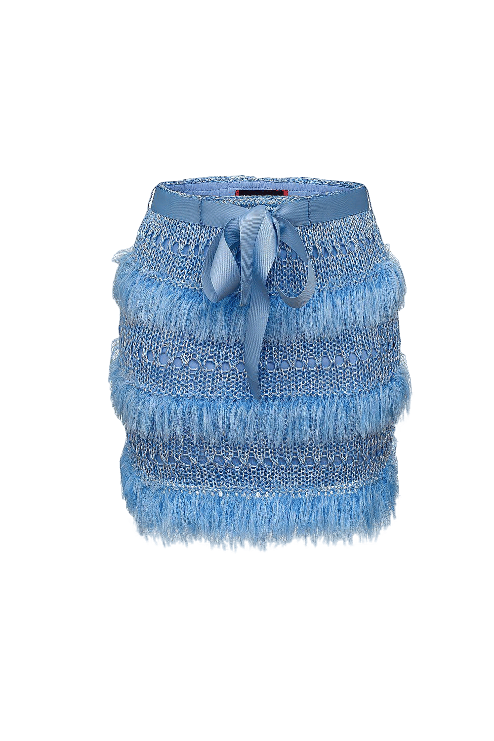 Blue Handmade Knit Skirt made by ANDREEVA