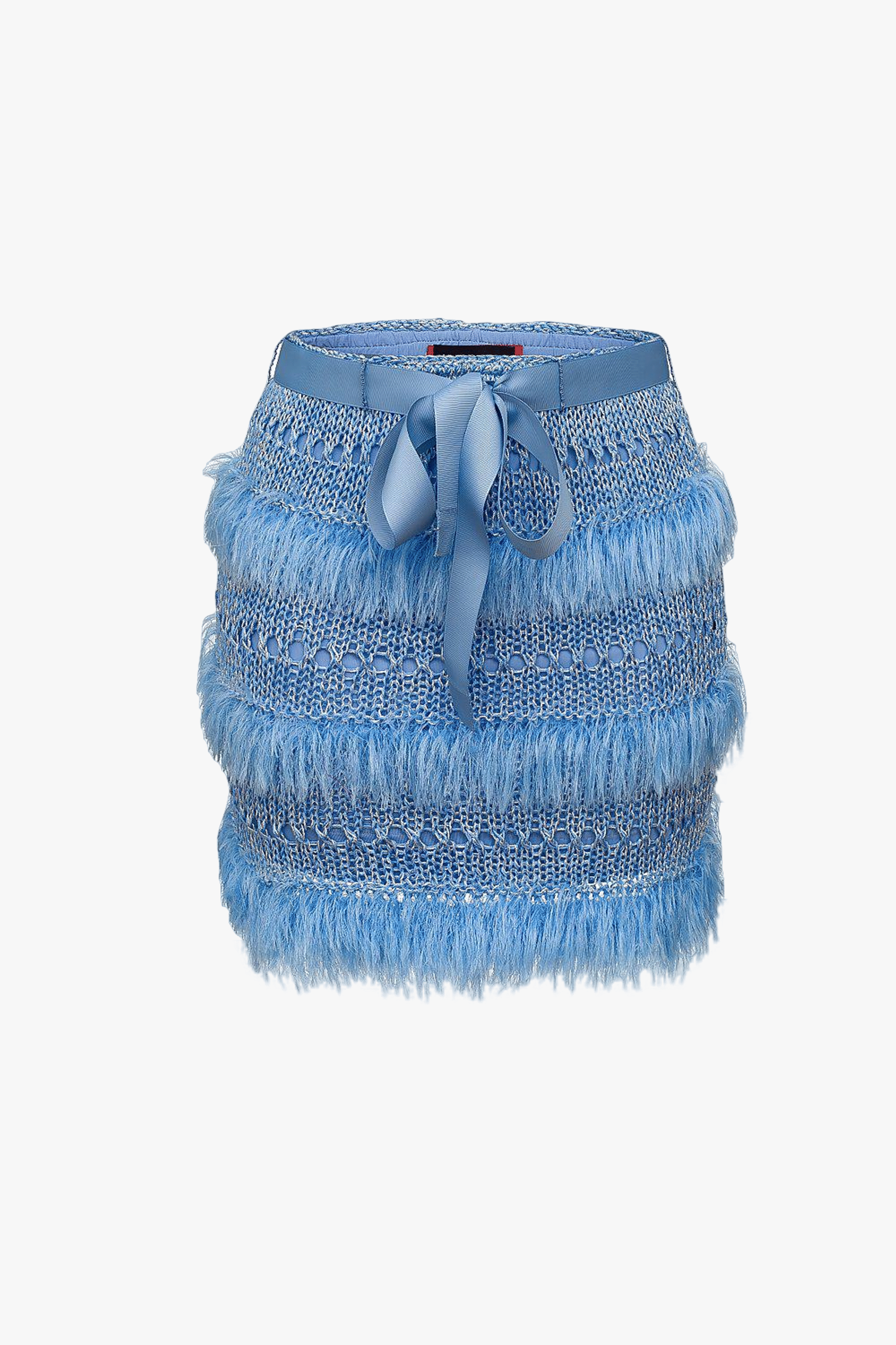 Blue Handmade Knit Skirt made by ANDREEVA