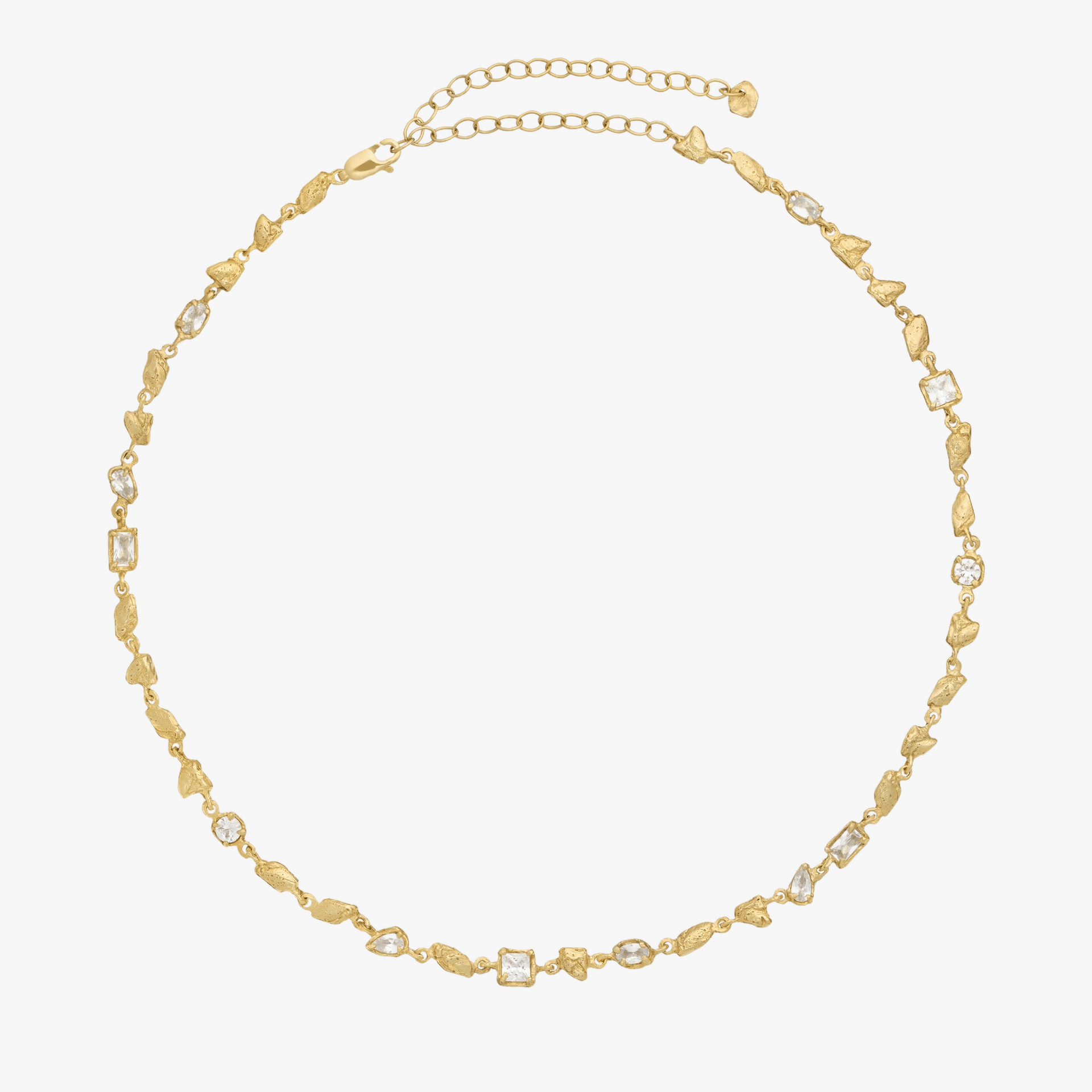 Hali White Sapphire Necklace made by Loveness Lee