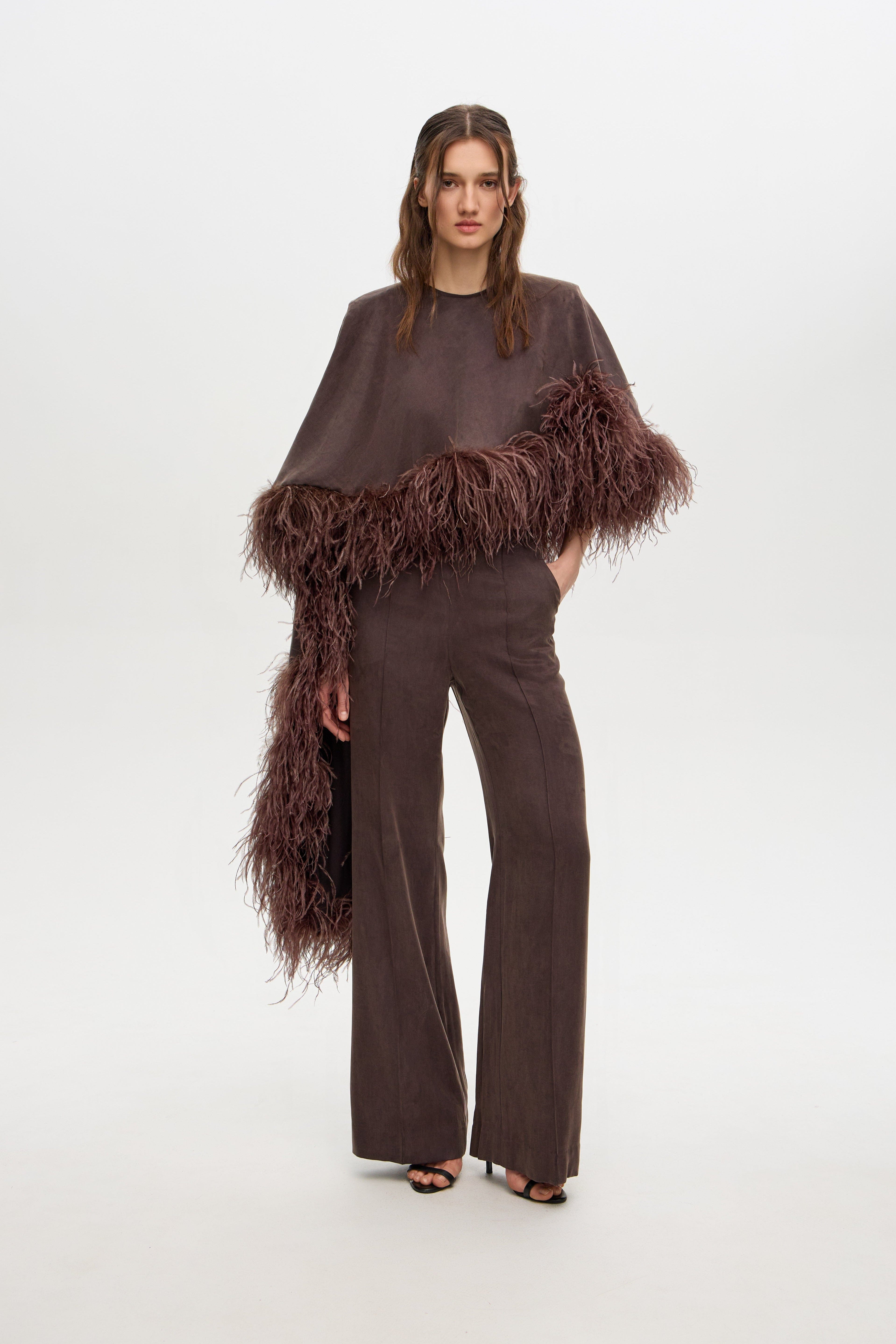 Nika Feather Poncho made by Gasanova