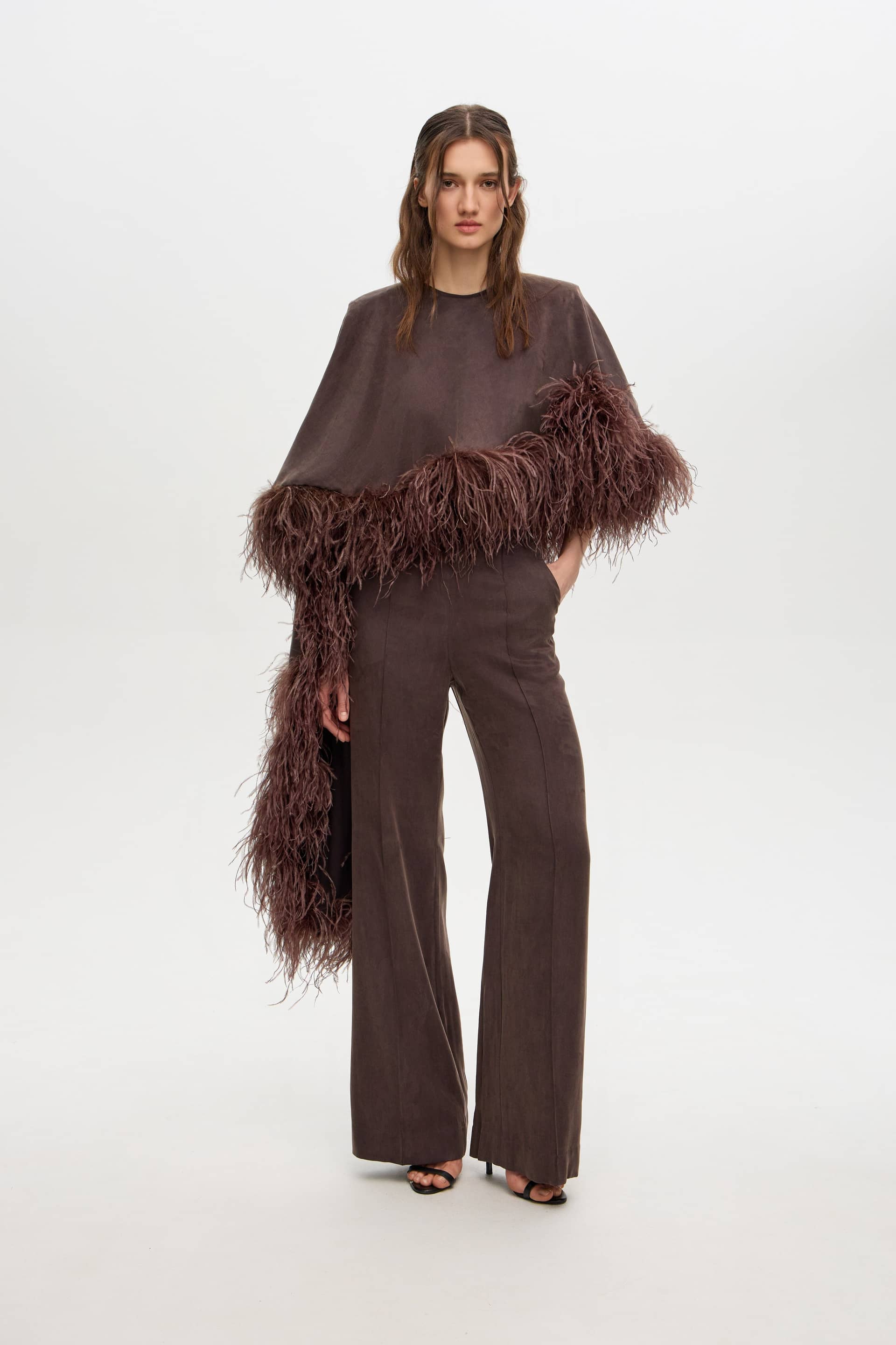 Nika Feather Poncho made by Gasanova