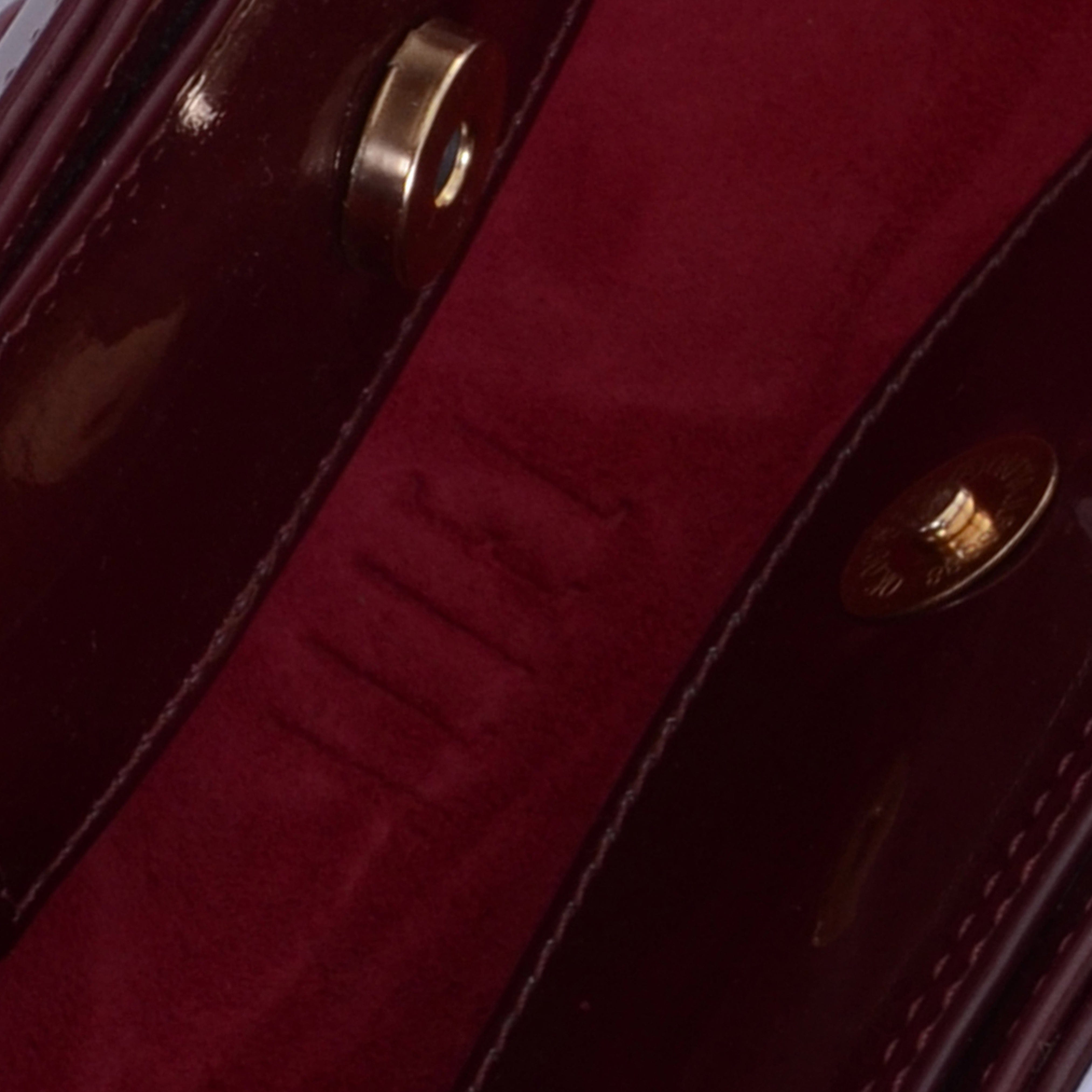 Jalila - Patent Burgundy - Top Handle Bag made by ALIEL