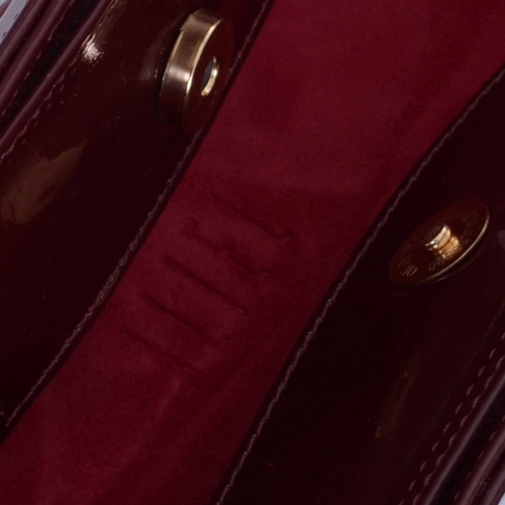 Jalila - Patent Burgundy - Top Handle Bag made by ALIEL
