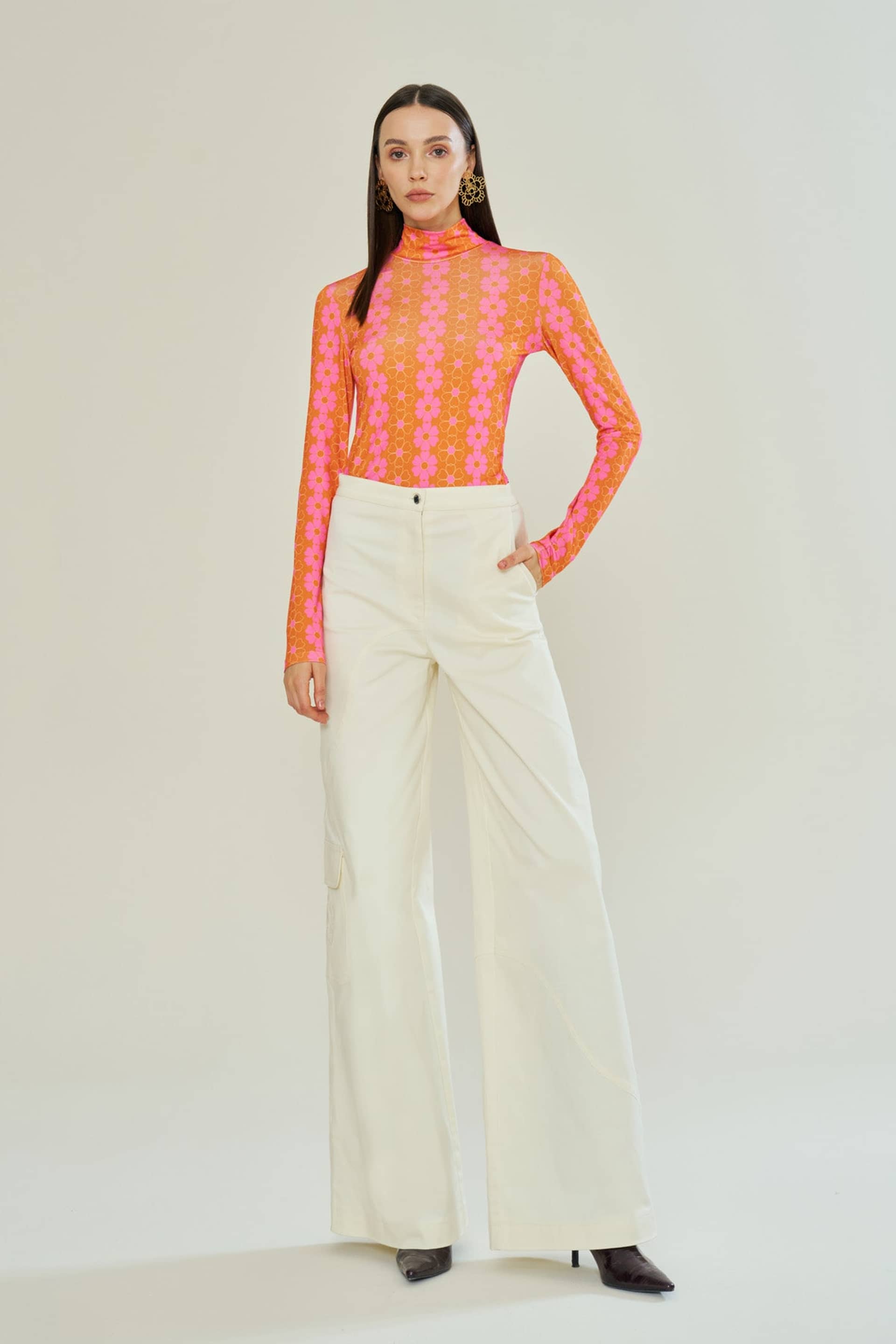 Blooming Sunset Orange Top made by Declara