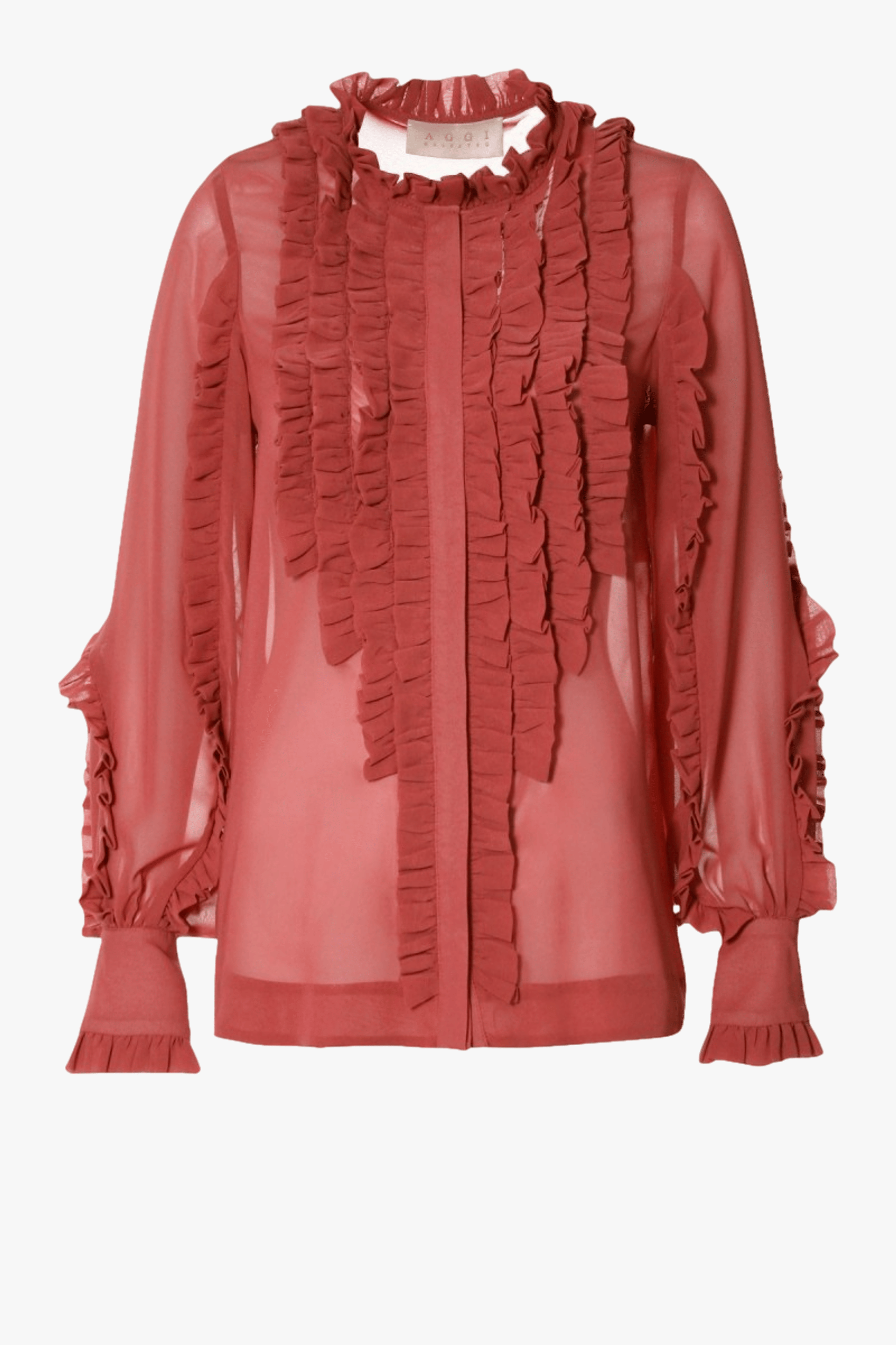 Blouse Marley Old Rose in Red made by HALEWSKI