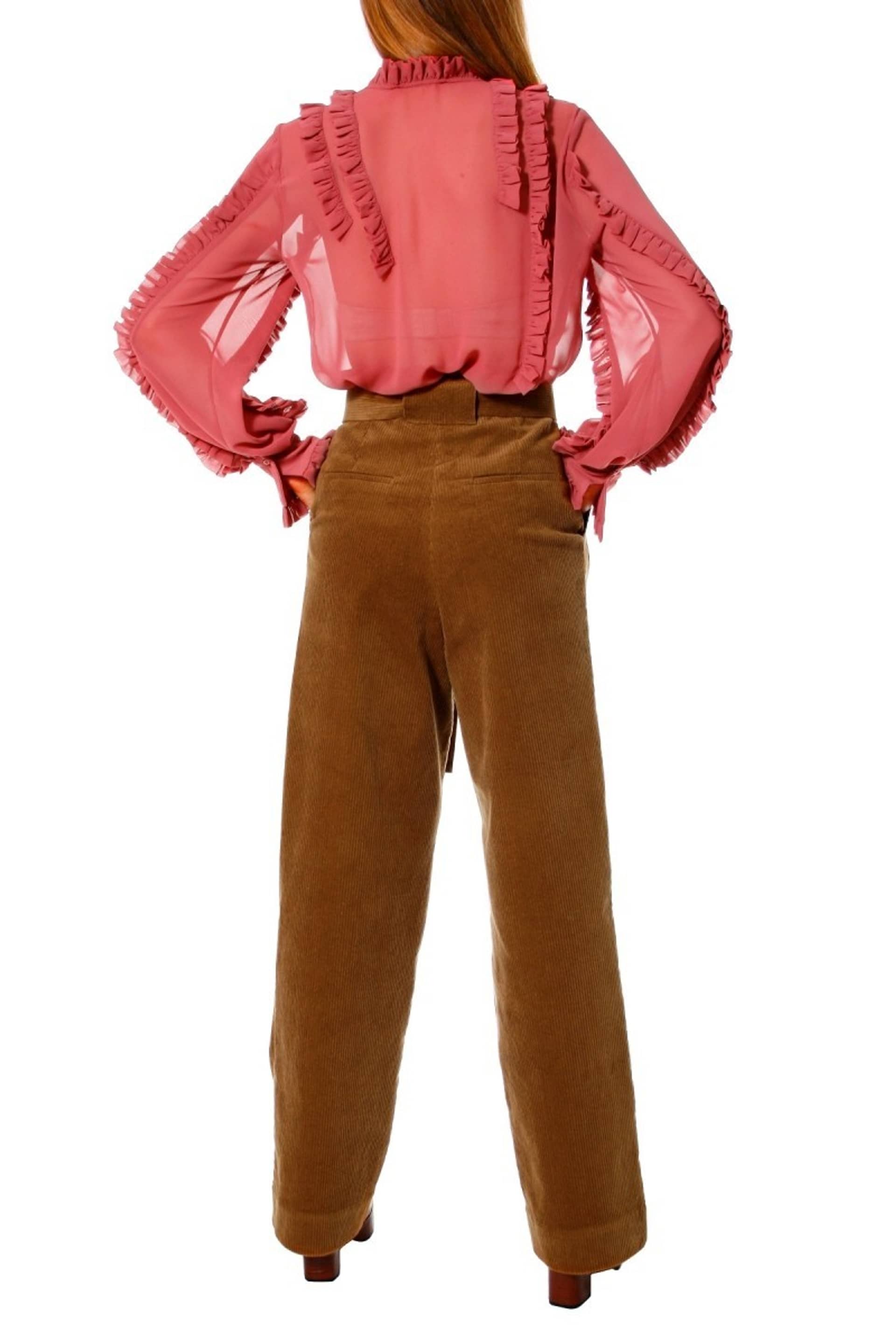 Blouse Marley Old Rose in Red made by HALEWSKI